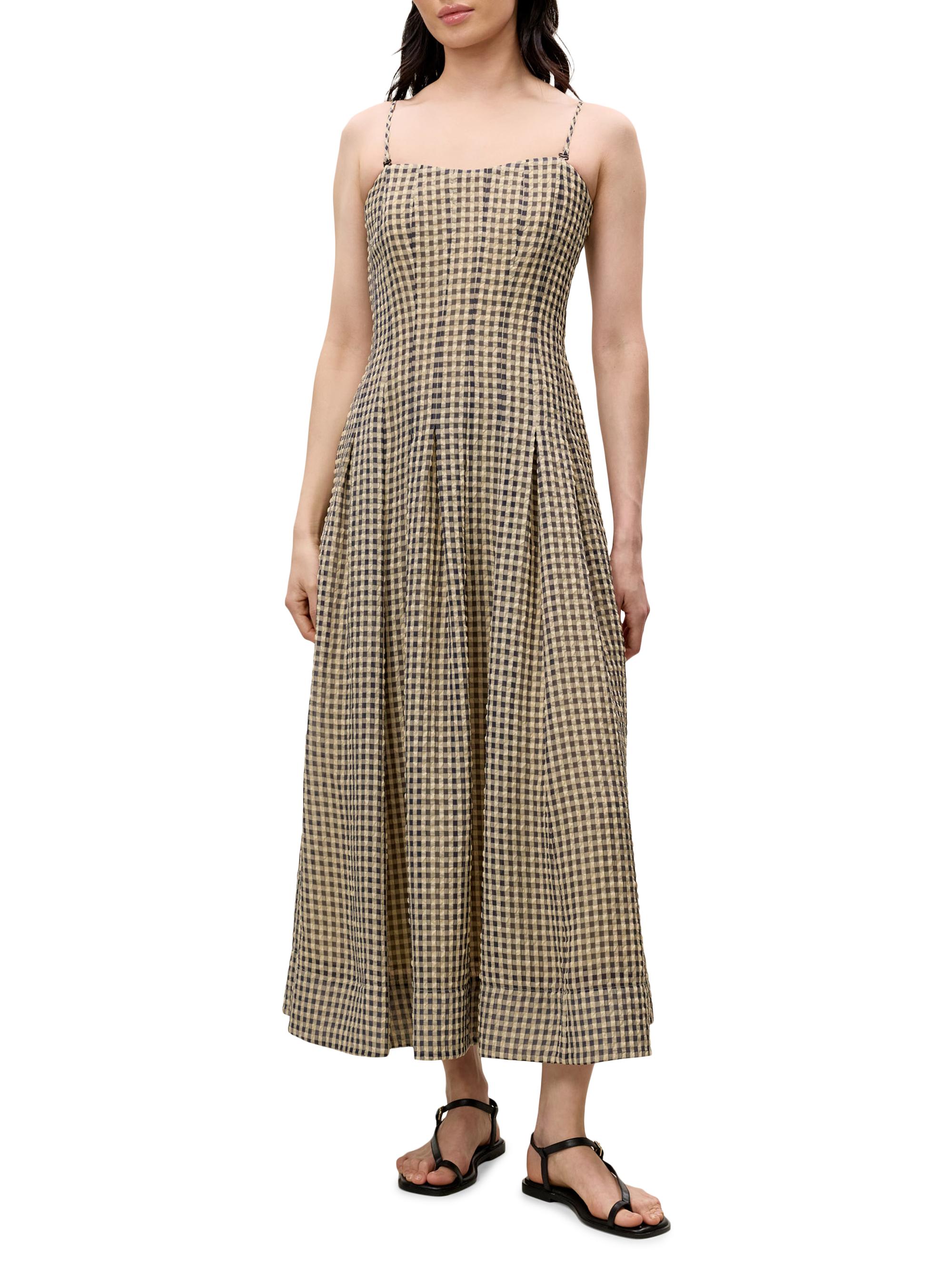 slim fit dress slacks Liv Gingham Fit and Flare Mini Dress main image 0
