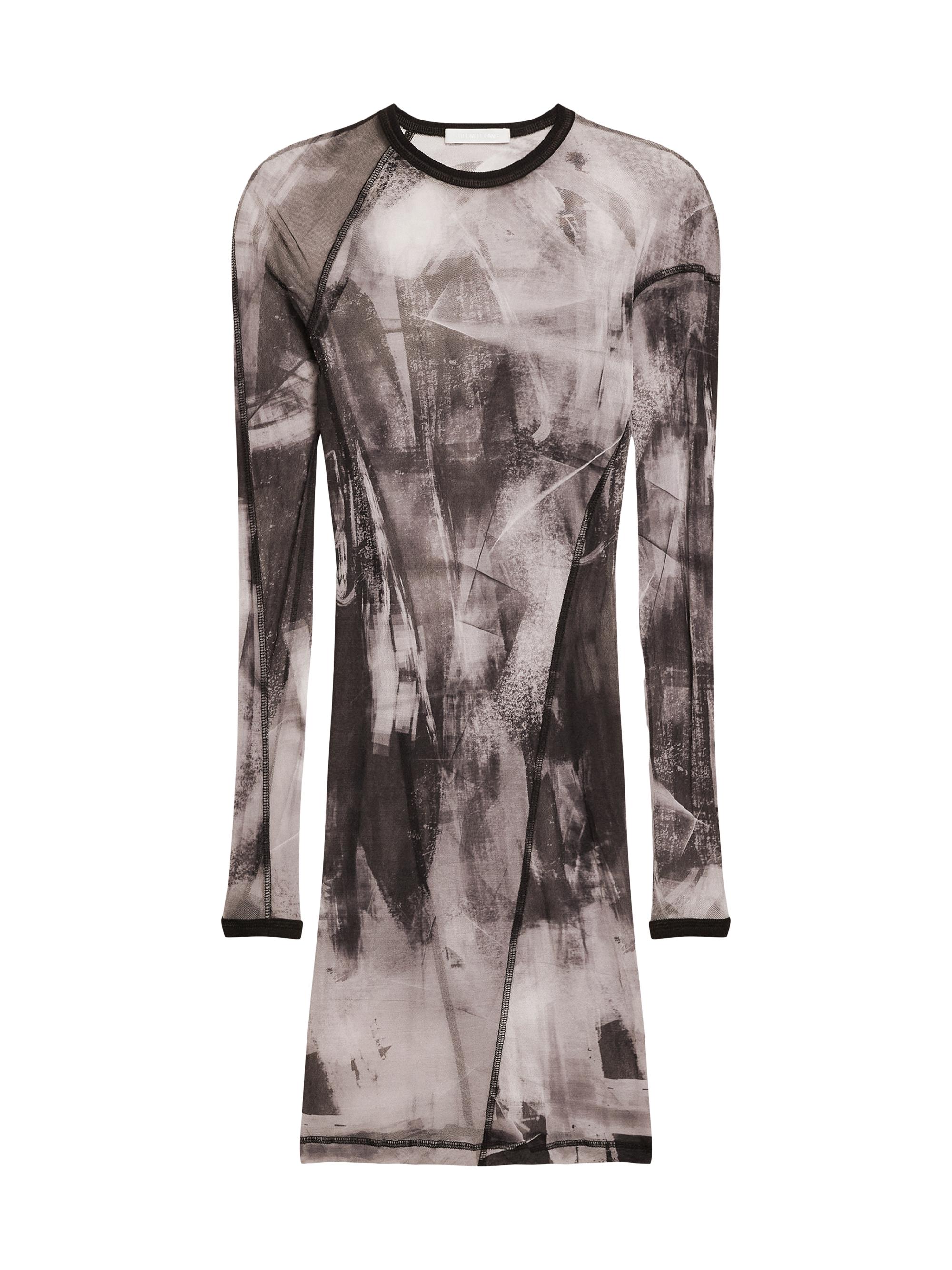 Helmut Lang Women's Twisted Printed Sheer Minidress - Black Multi