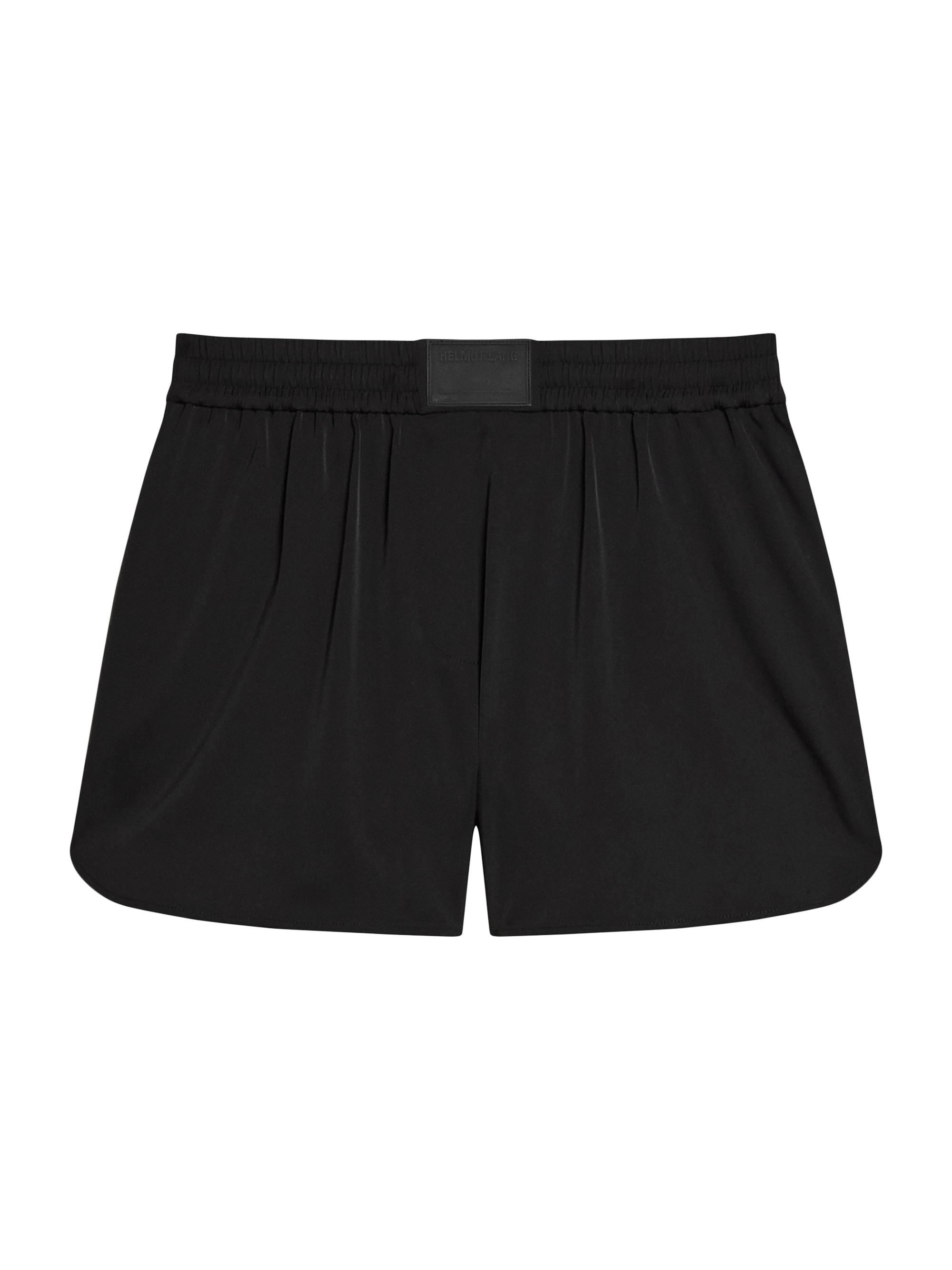 Helmut Lang Women's Logo Patch Boxer-Style Shorts - Black