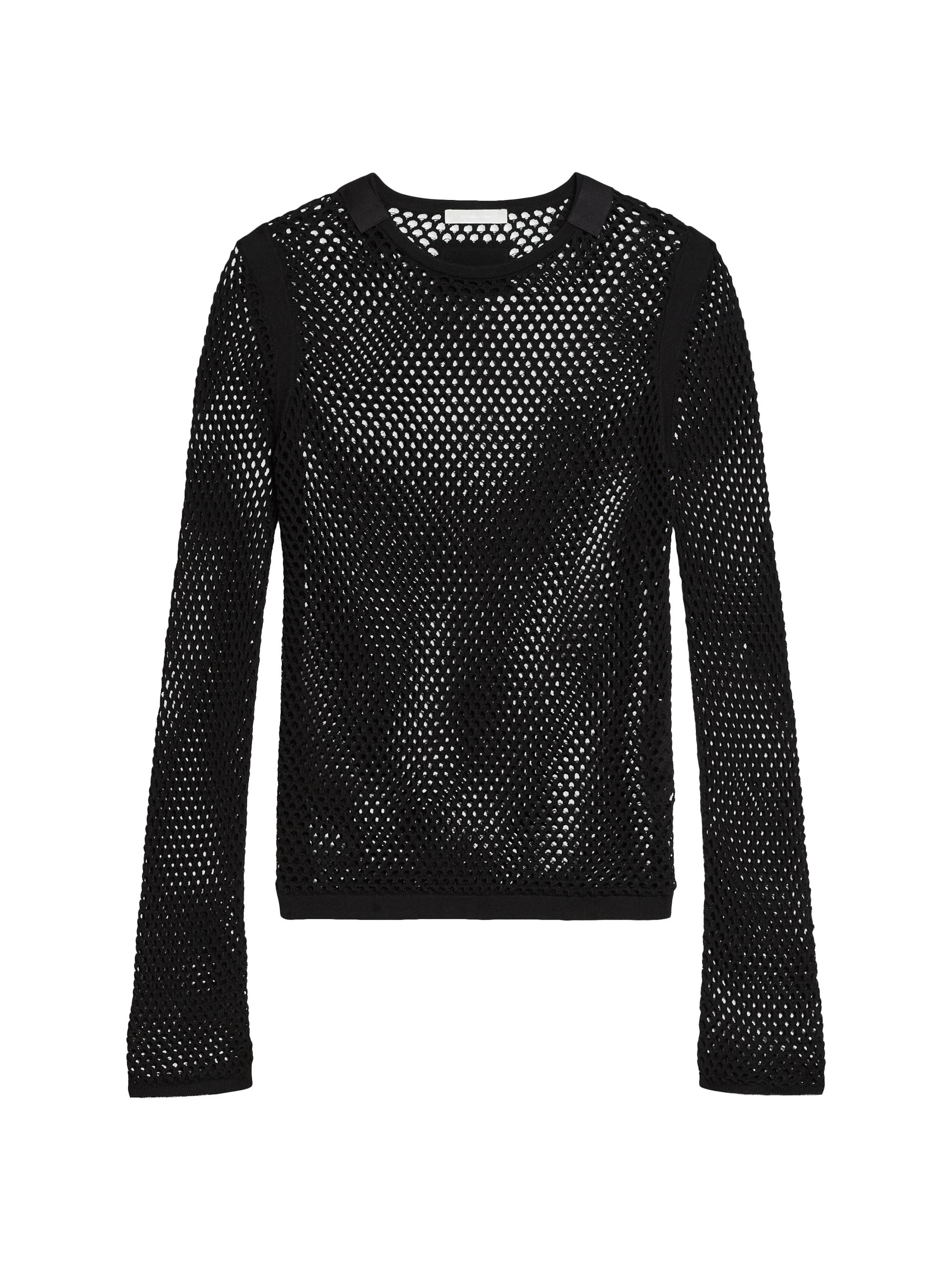 トップス hella sheer volume tops /black Hooded chiffon top- Black - Zena Presley