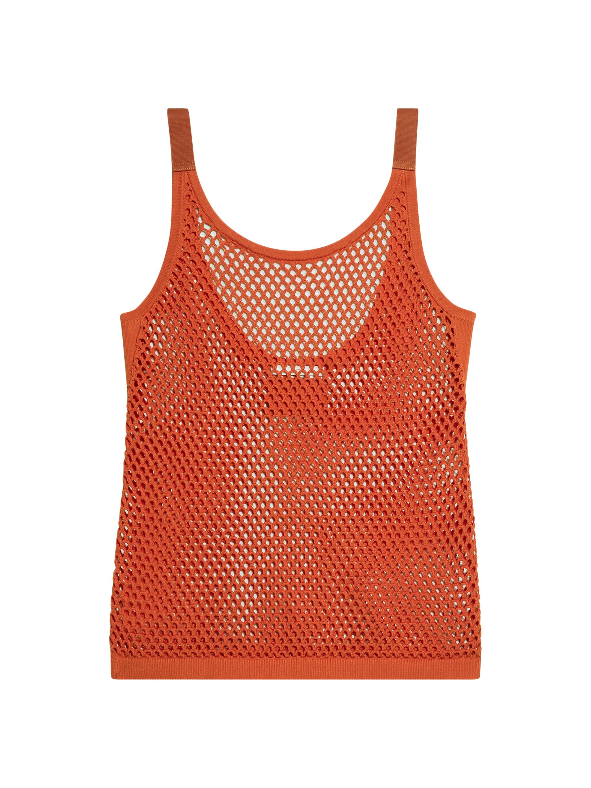 Helmut Lang Women's Mesh Cotton Tank - Safety Orange