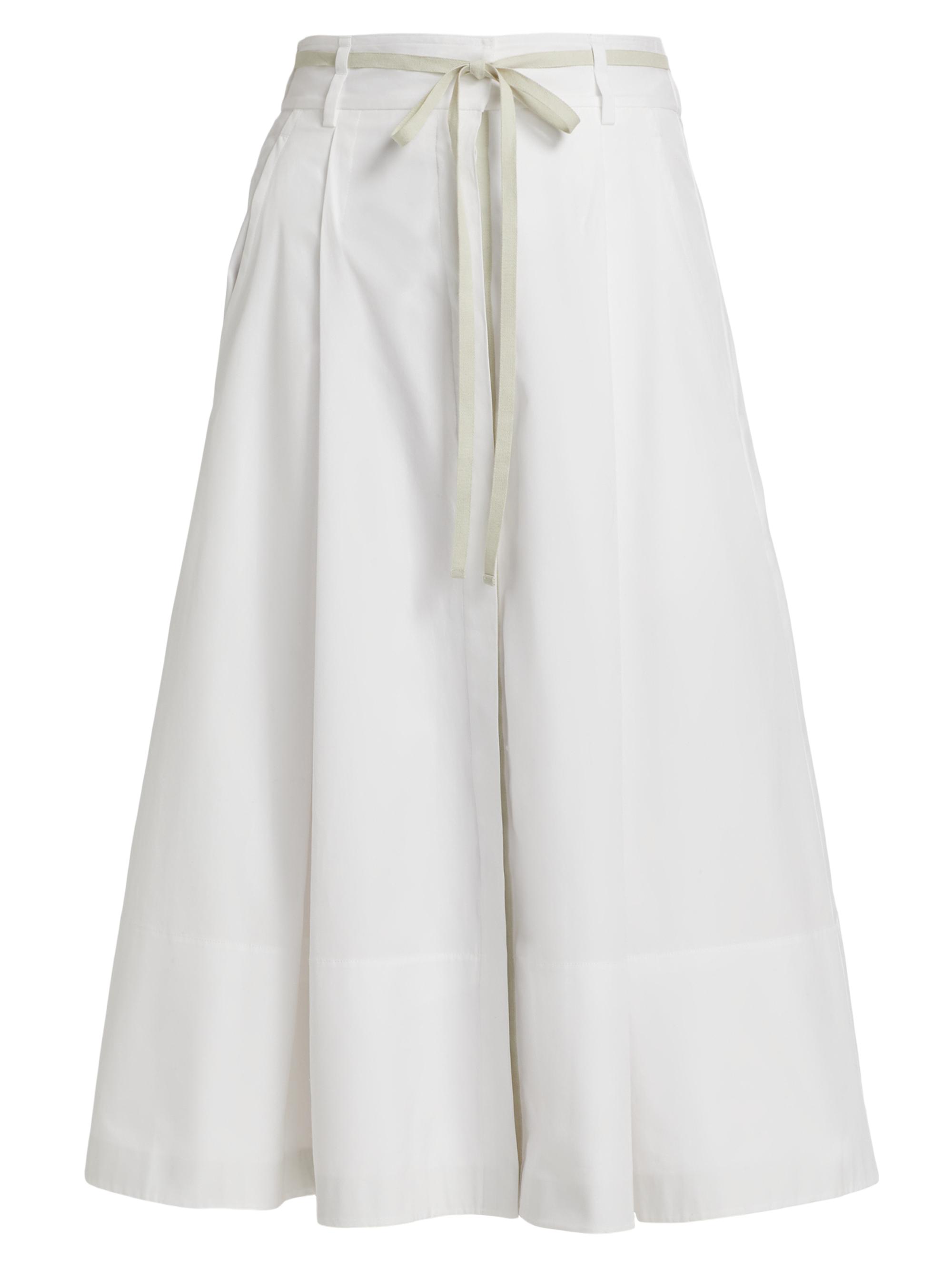 Vince Women's Canvas-Taped Cotton Midi Skirt - Optic White