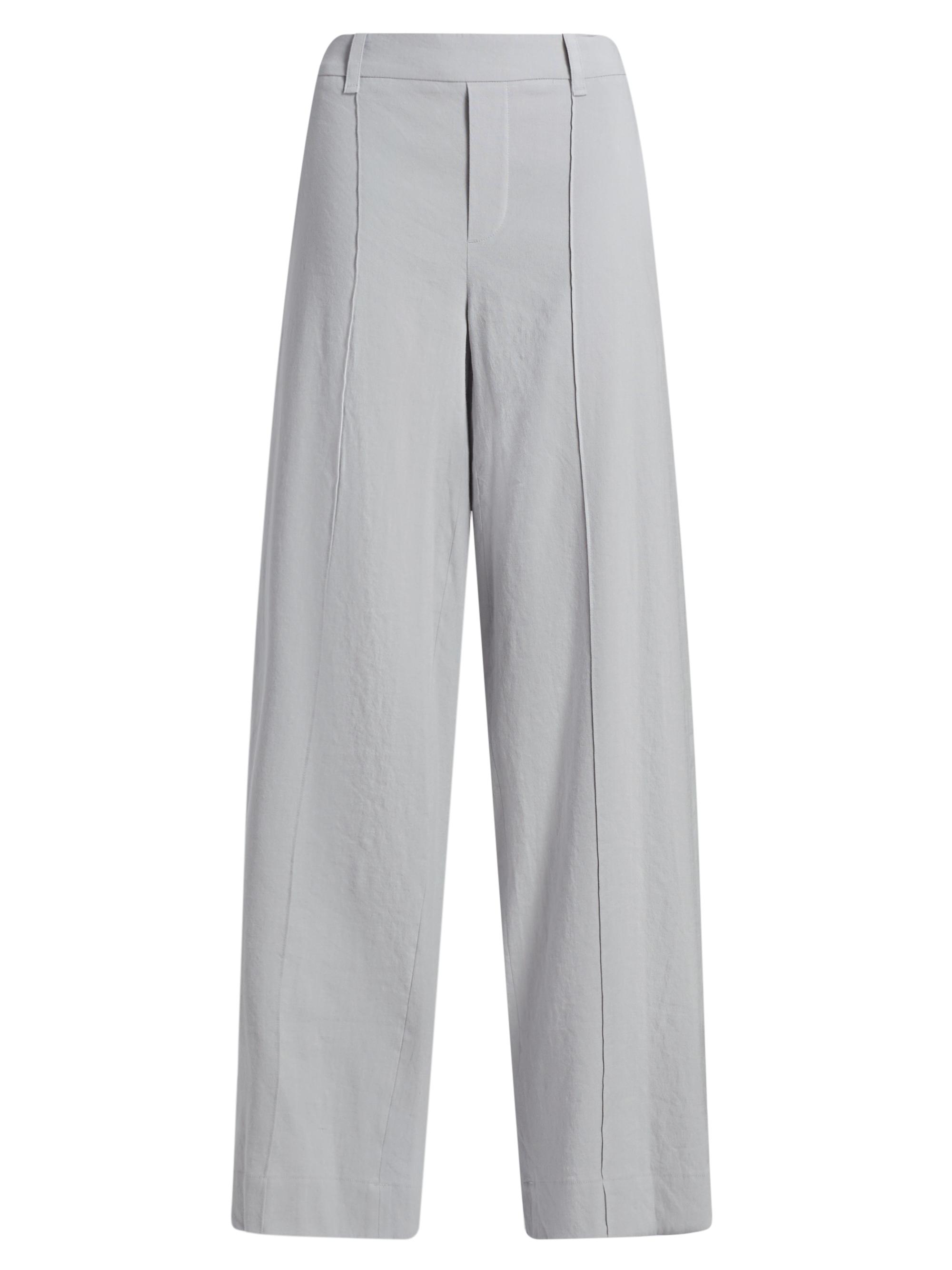 Vince Women's High-Rise Pull-On Linen-Blend Pants - Bay Mist
