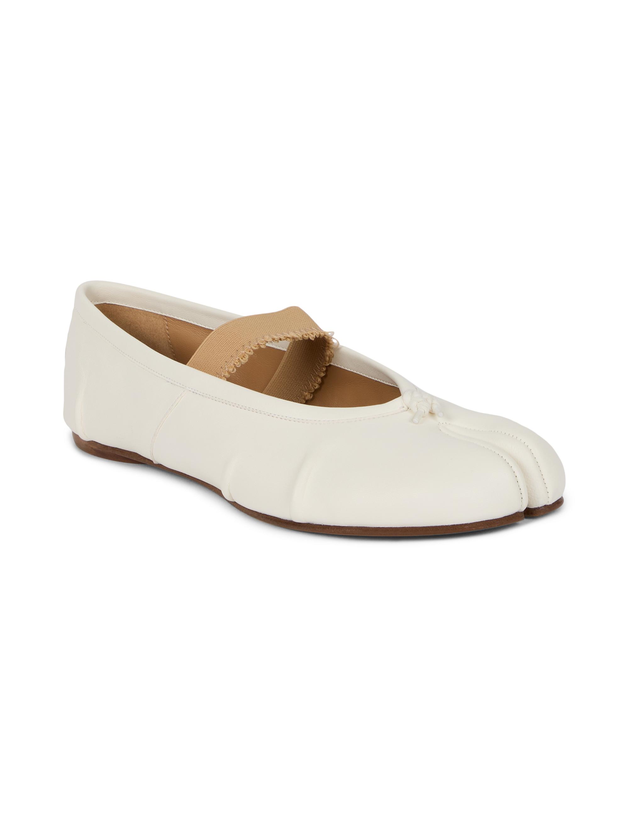 Maison Margiela Tabi Split-Toe Leather Ballerina Flats | Saks