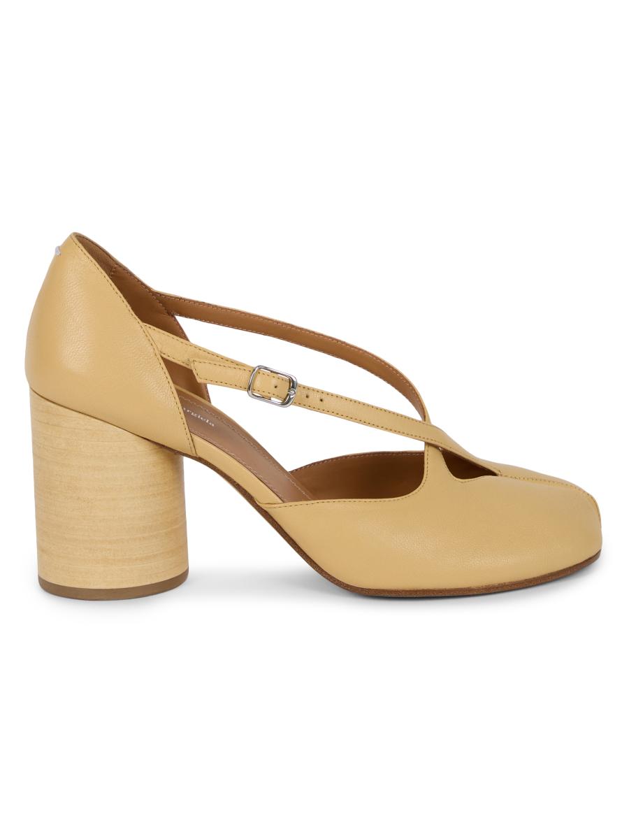Maison Margiela Tabi 80MM Split-Toe Leather Pumps | Saks Fifth Avenue