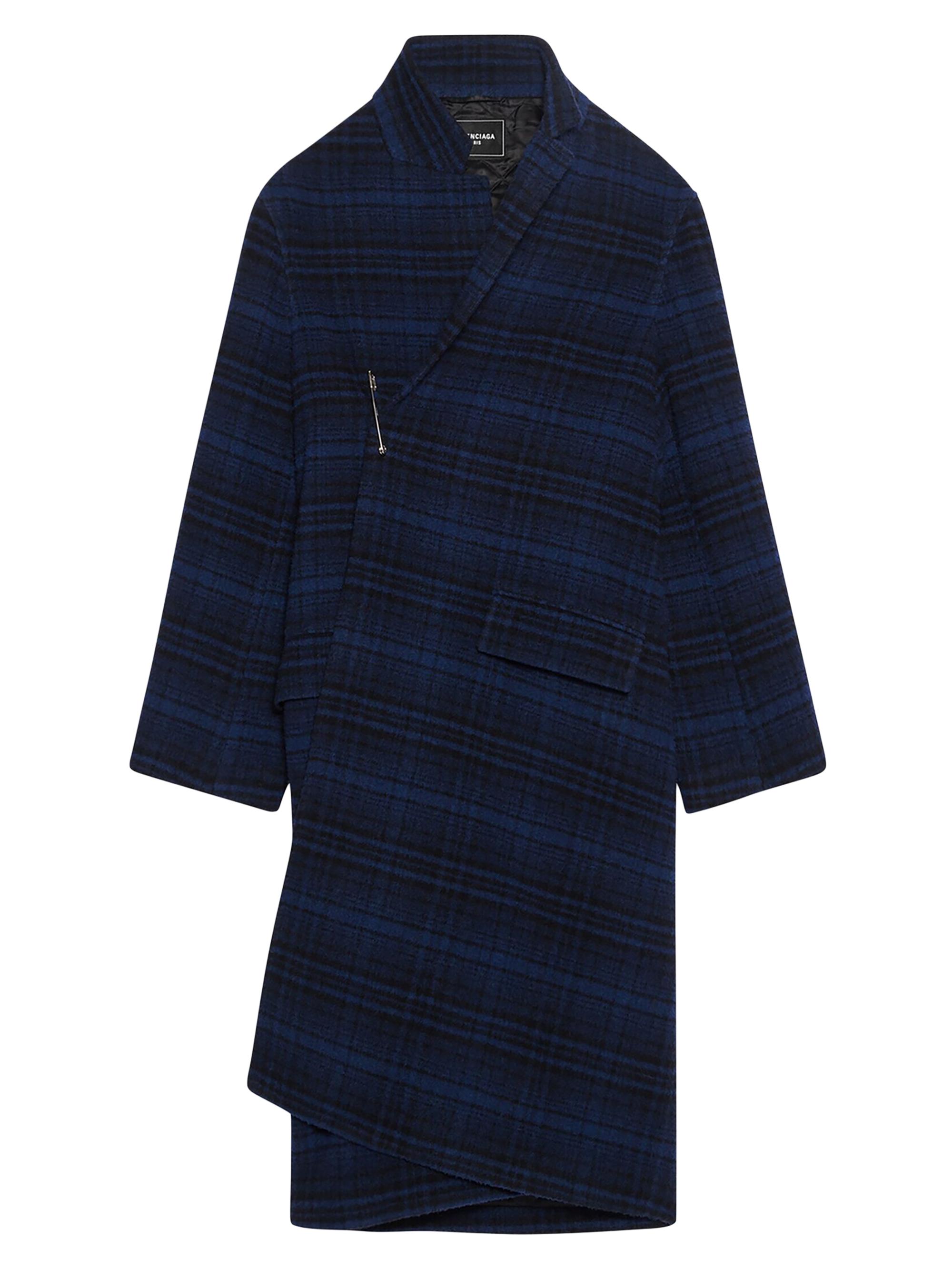 Balenciaga Men's Cocoon Coat - Indigo