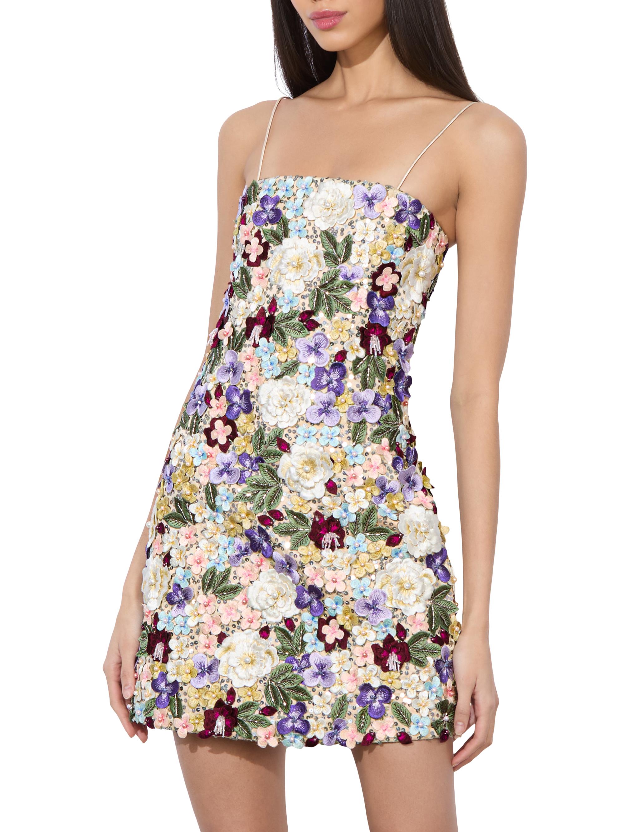 Velia Floral Embellished Minidress