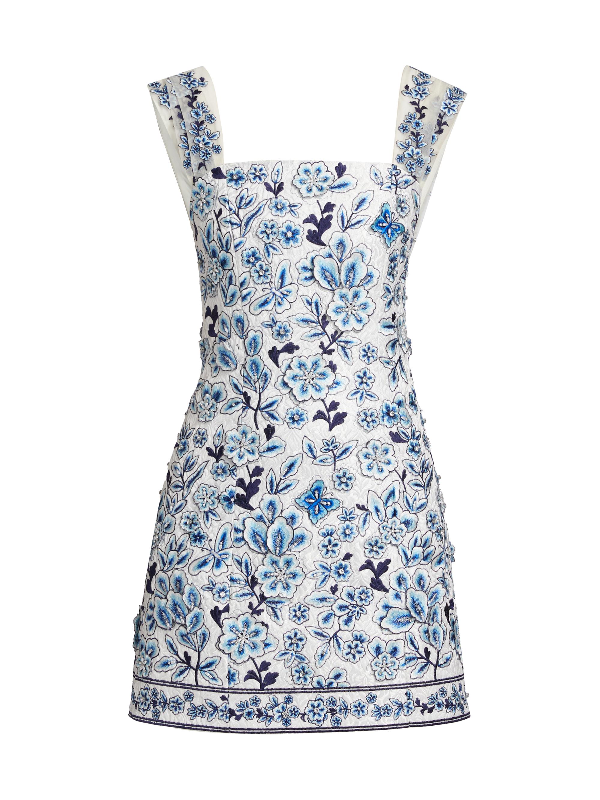 Alice + Olivia Ilaria Floral-Embroidered Crop Jacket | Saks