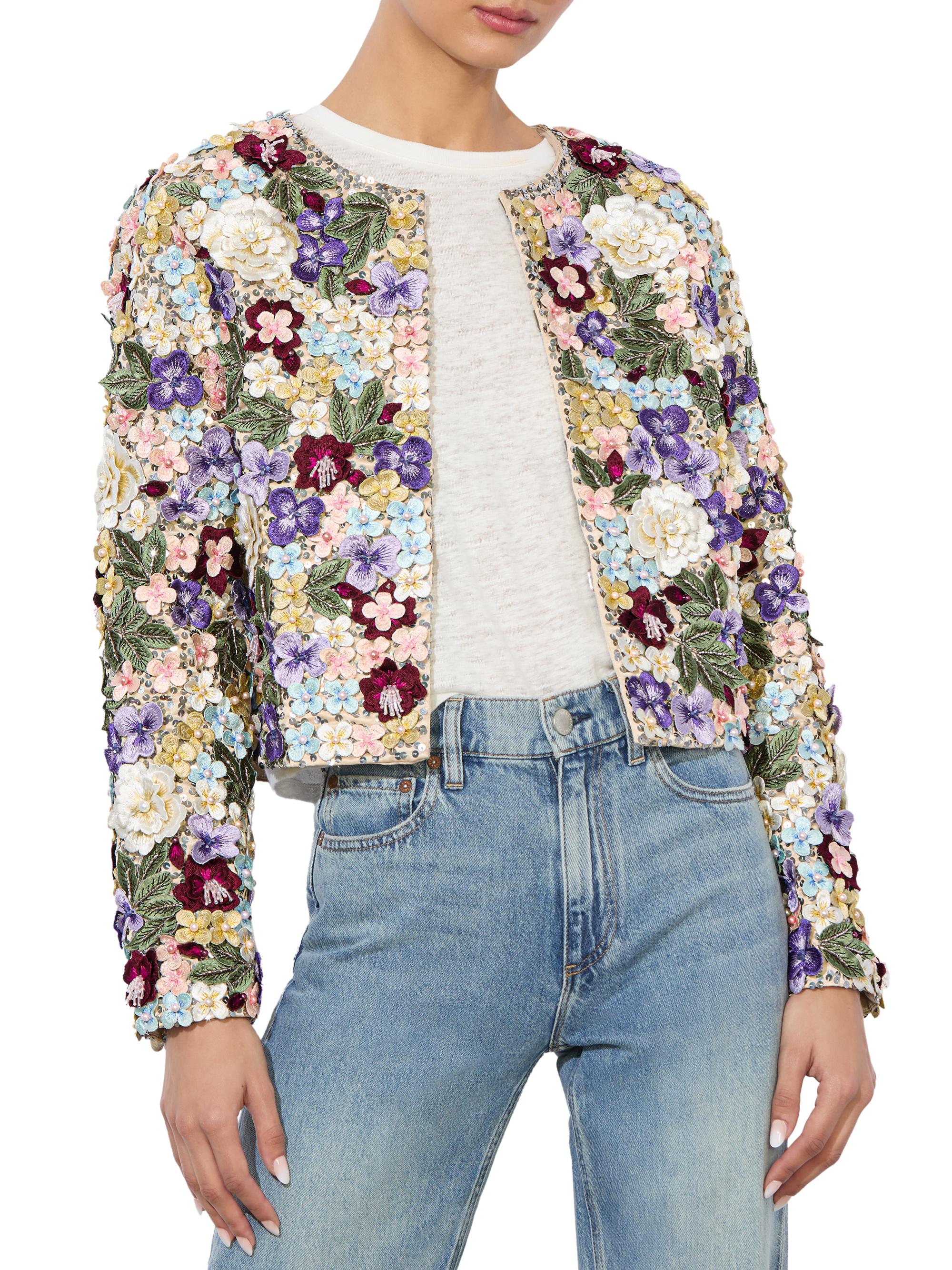 Alice + Olivia Kidman Boxy Embellished Jacket | Saks Fifth Avenue