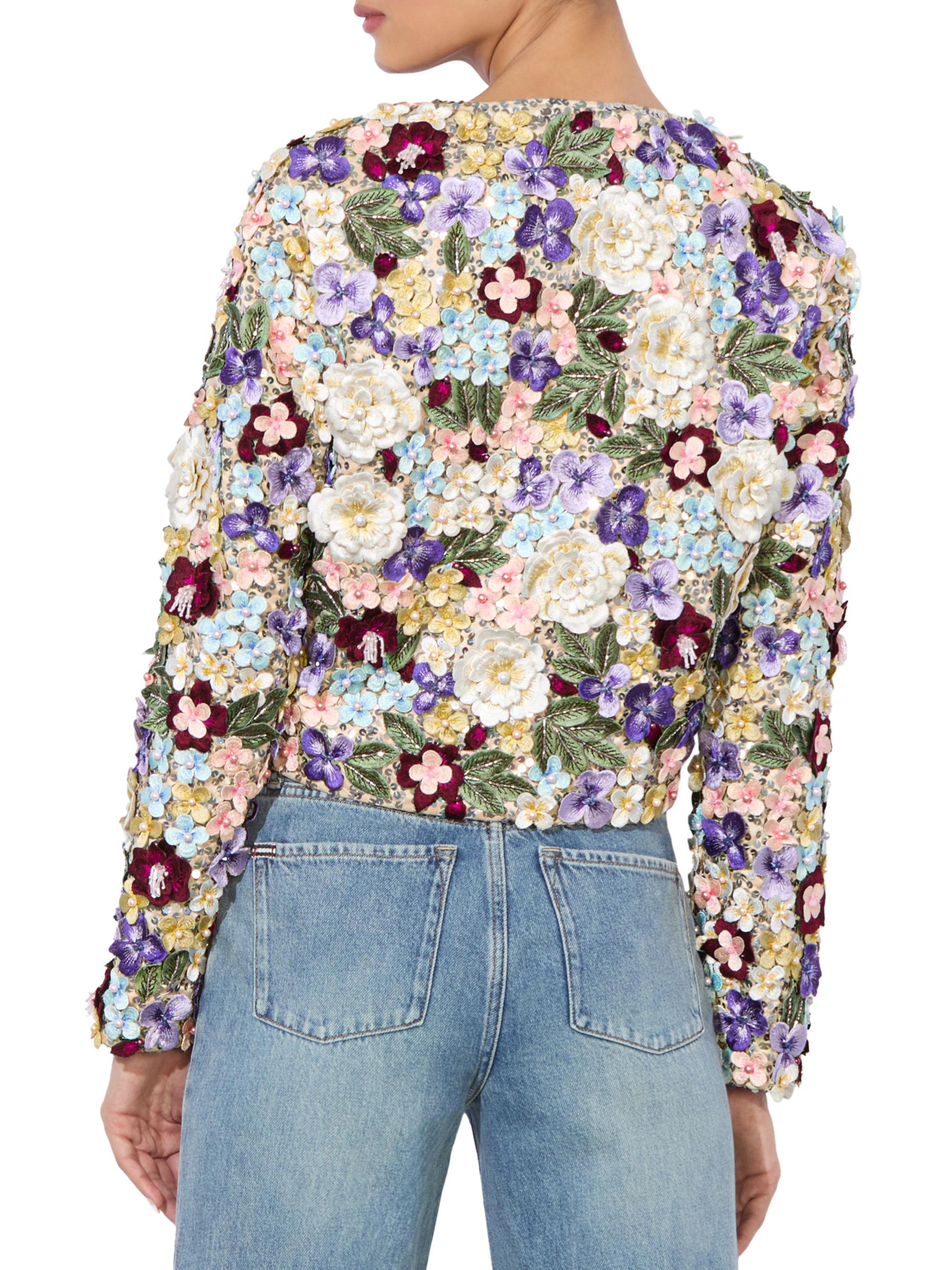 Alice + Olivia Kidman Boxy Embellished Jacket | Saks Fifth Avenue