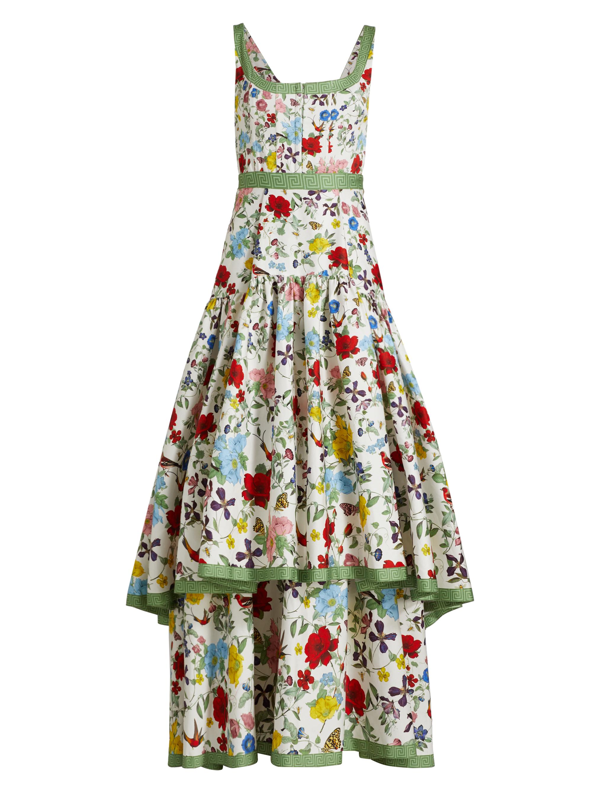 Alice + Olivia Women's Diana Floral Structured Layered Gown - Dollhouse