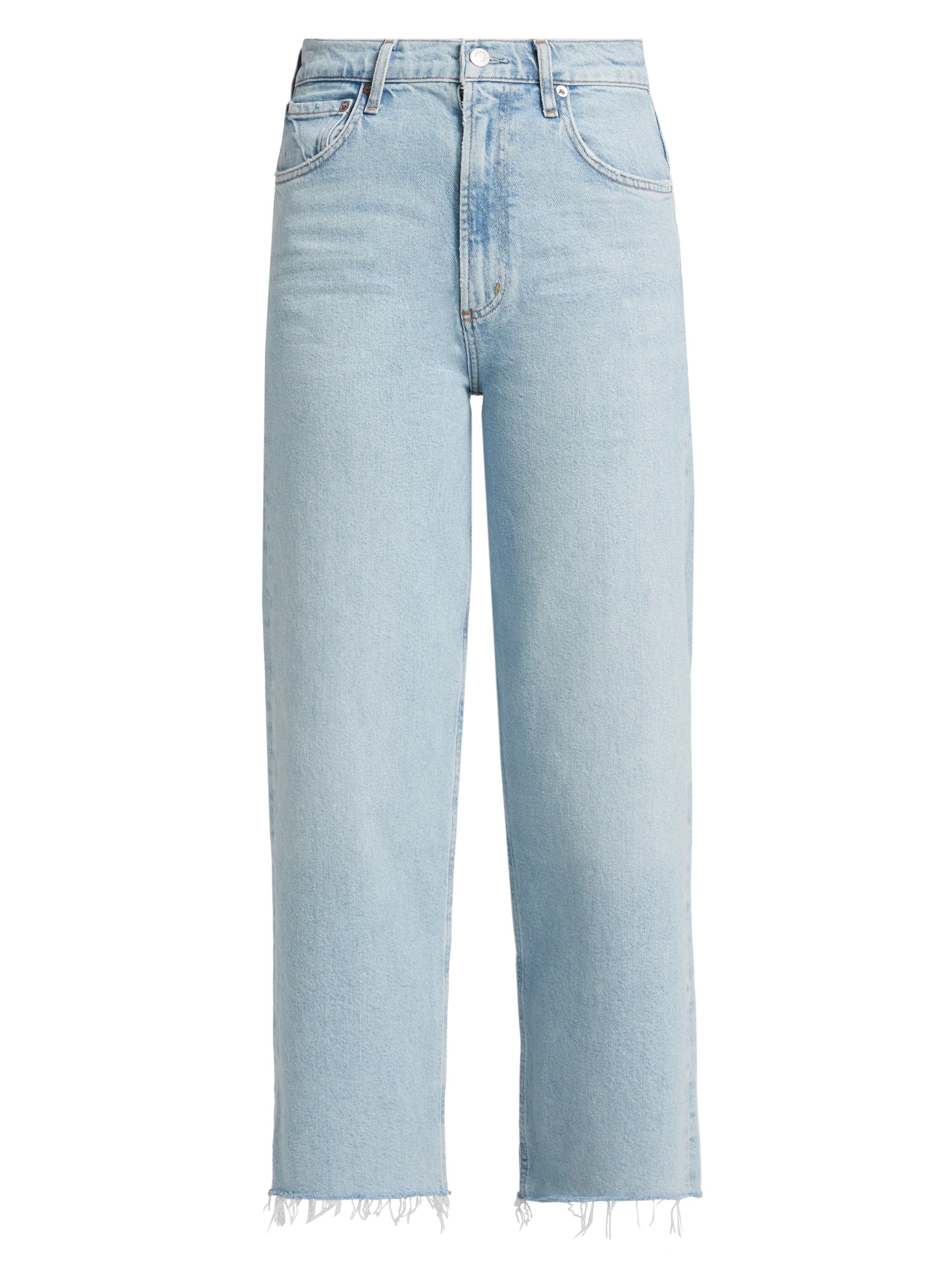 Agolde Women's Ren Stretch Cotton High-Rise Wide-Leg Jeans - Beam Pale Vintages Indigo