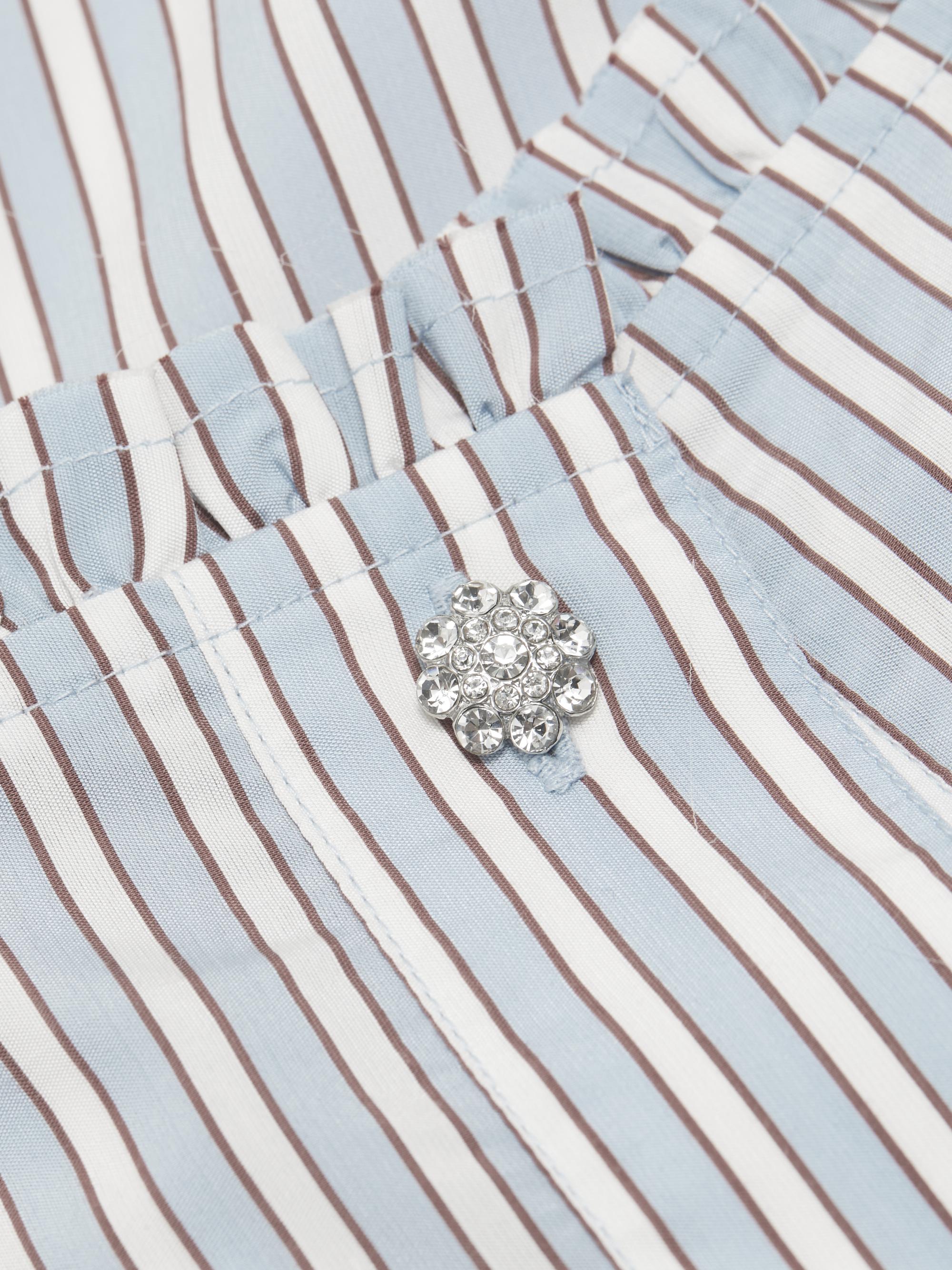 Ganni Yarn-Dyed Striped Blouse | Saks Fifth Avenue