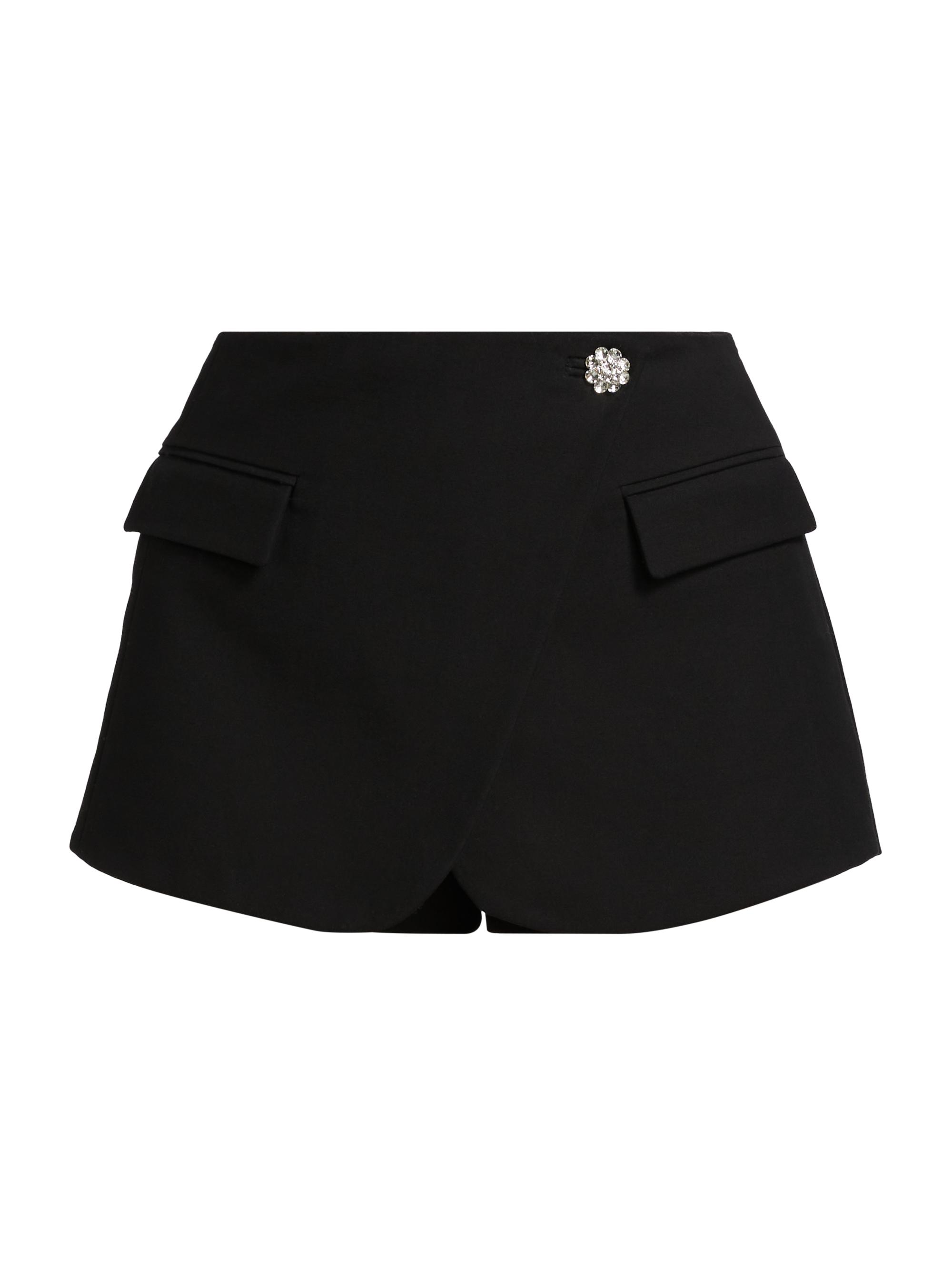 Ganni Women's Heavy Cotton Tailoring Shorts - Black