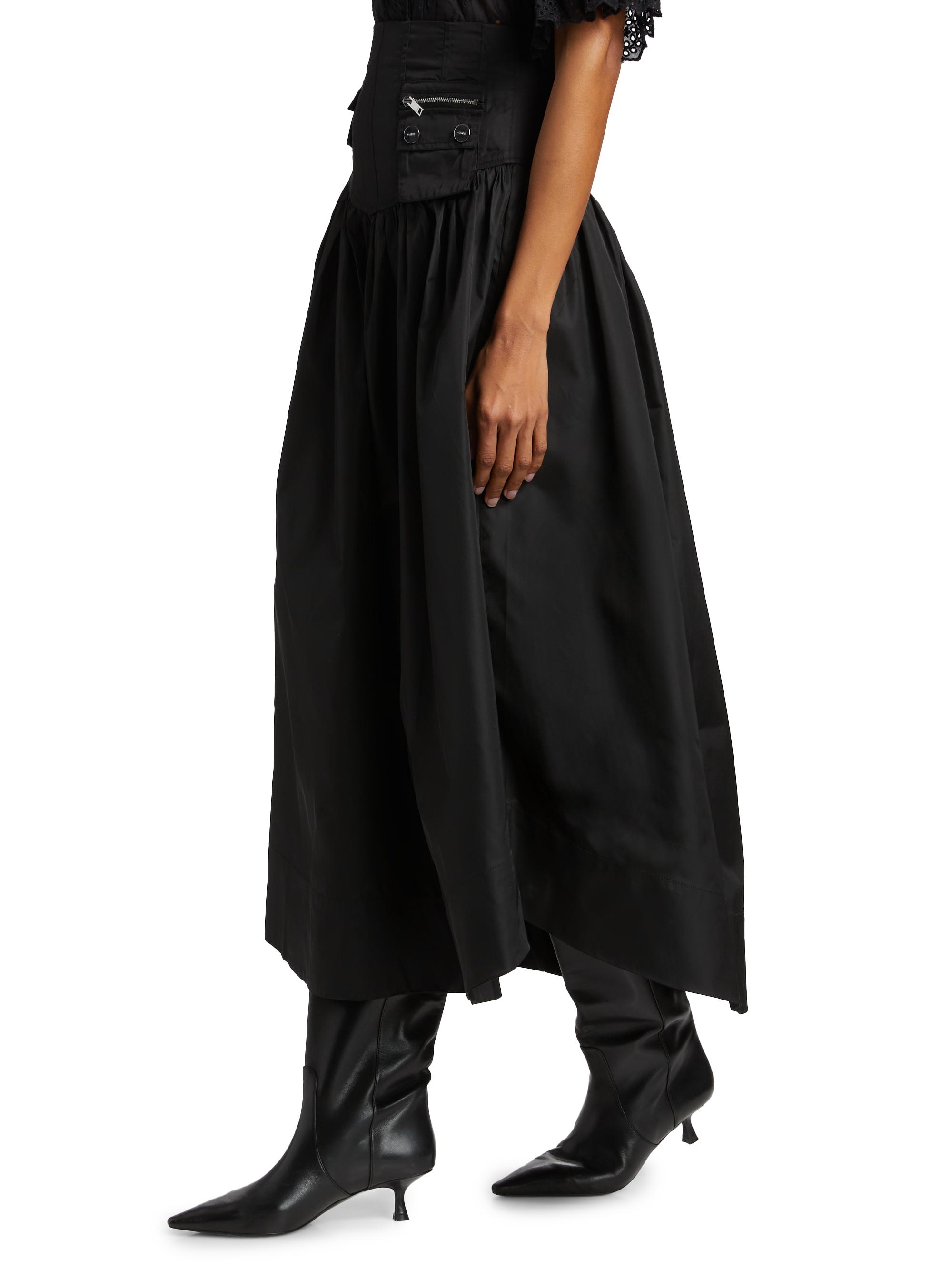 Ganni Duchesse Nylon Pocket Midi-Skirt | Saks Fifth Avenue