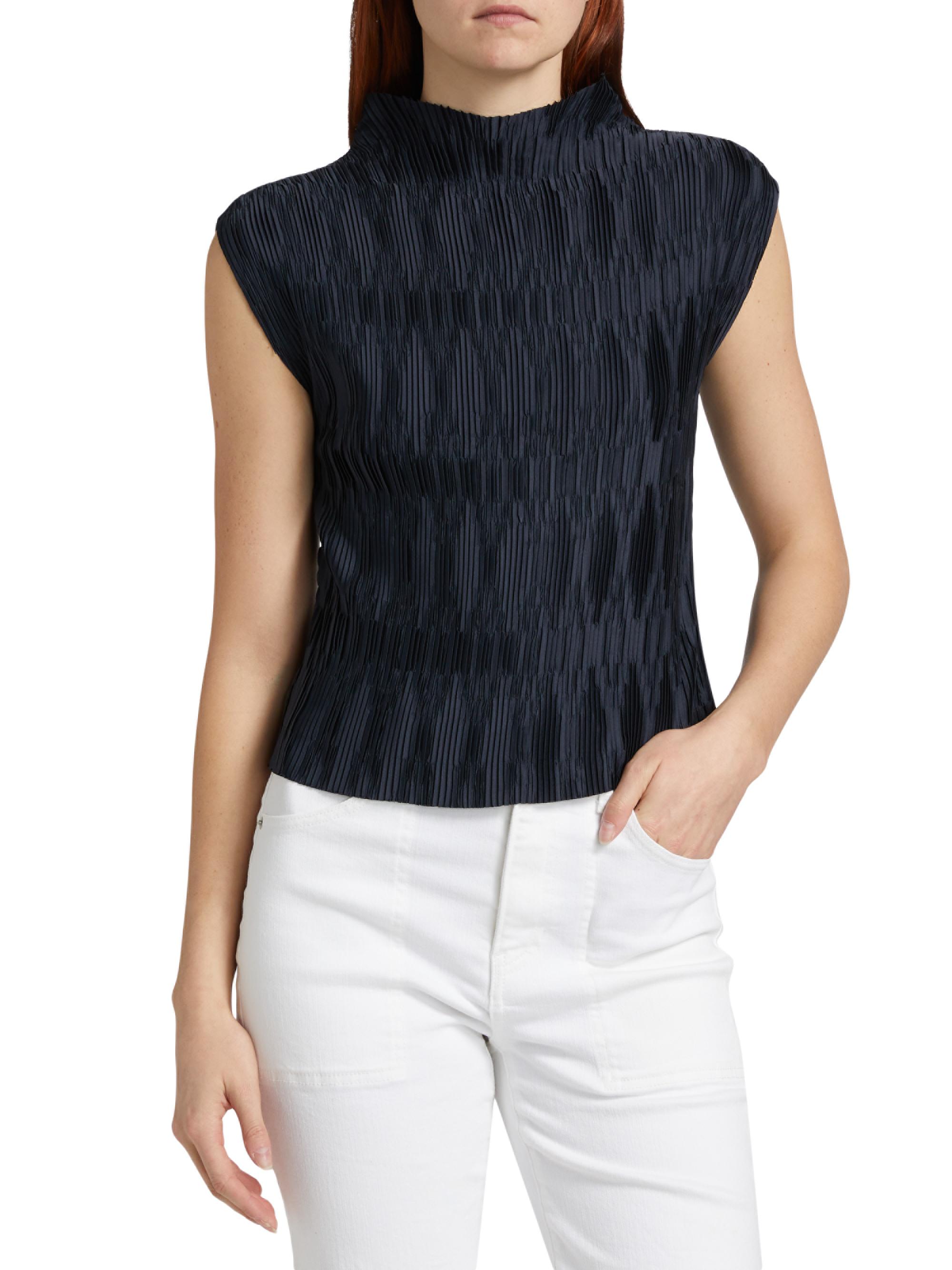 Veronica Beard Foxe Stand Collar Top | Saks Fifth Avenue