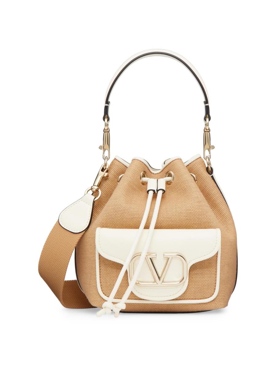 【関税&送料込】Valentino Garavani Beige Leather Bucket Bag 関税&送料込】Valentino Garavani Beige Leather Bucket Bag
