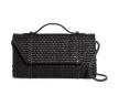 Chelsea Leather Woven Convertible Clutch