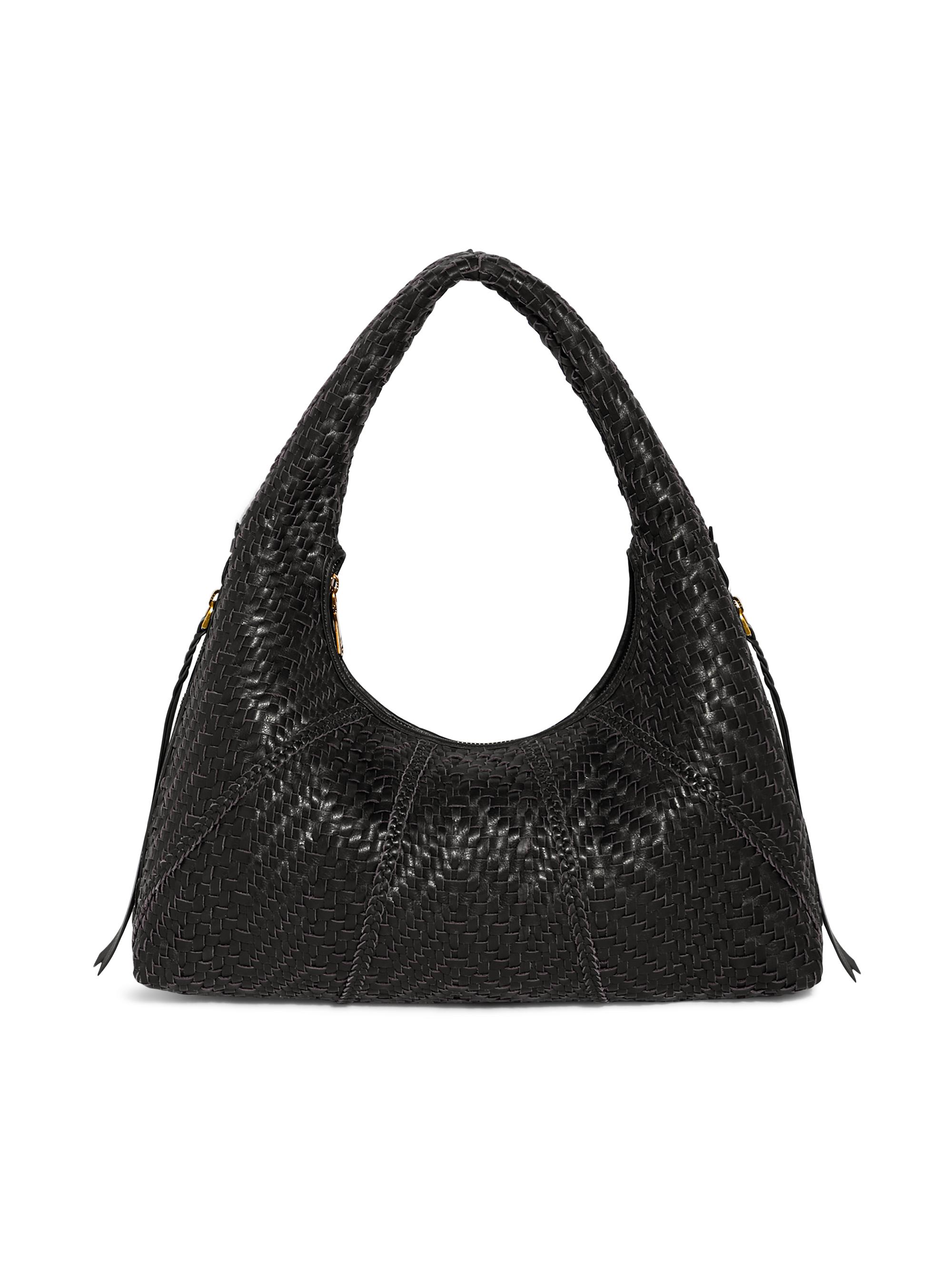 Aimee Kestenberg Women's Chelsea Leather Woven Hobo Bag - Black