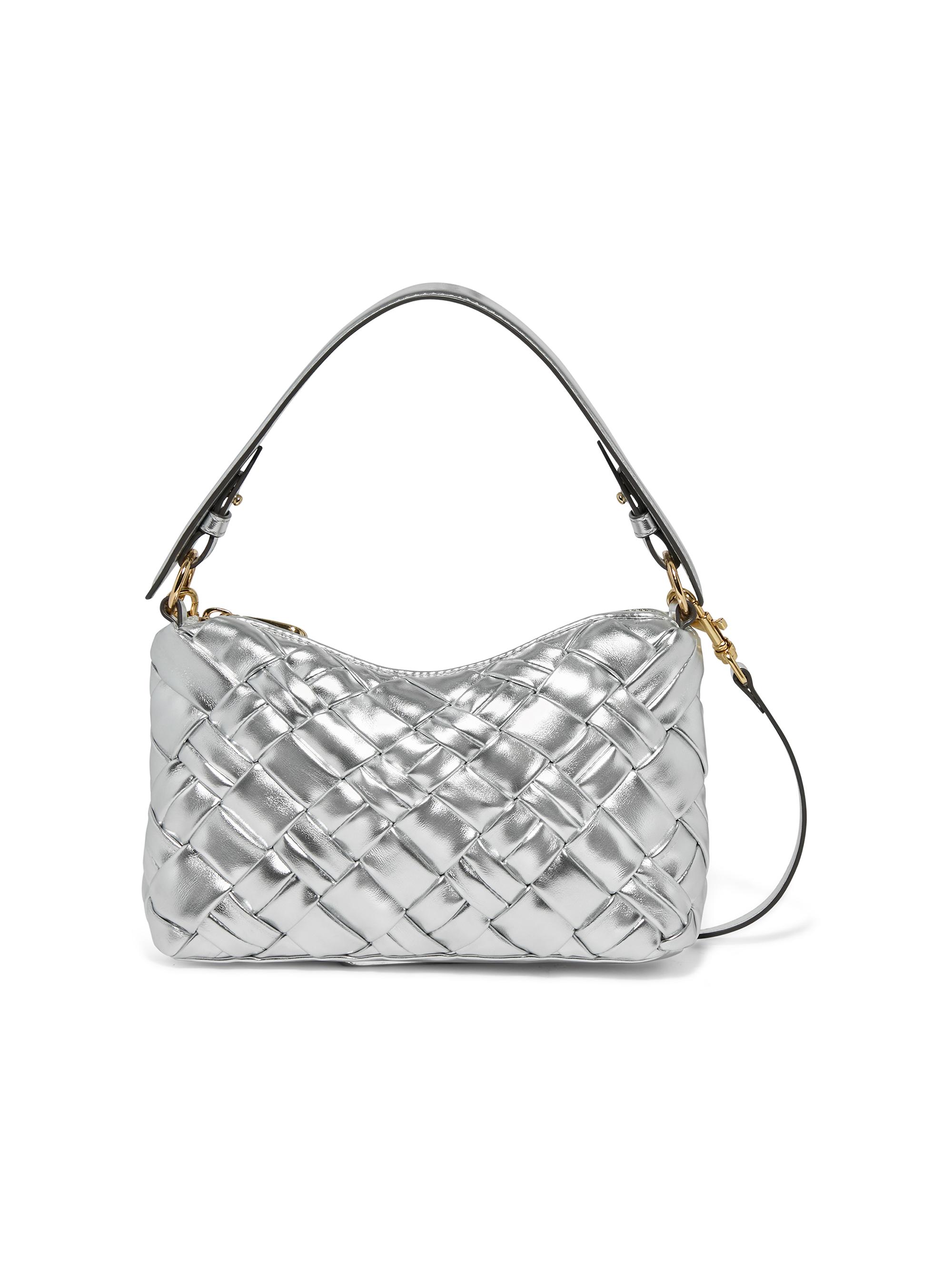Aimee Kestenberg Women's Ava Leather Convertible Shoulder Bag - Woven Metallic