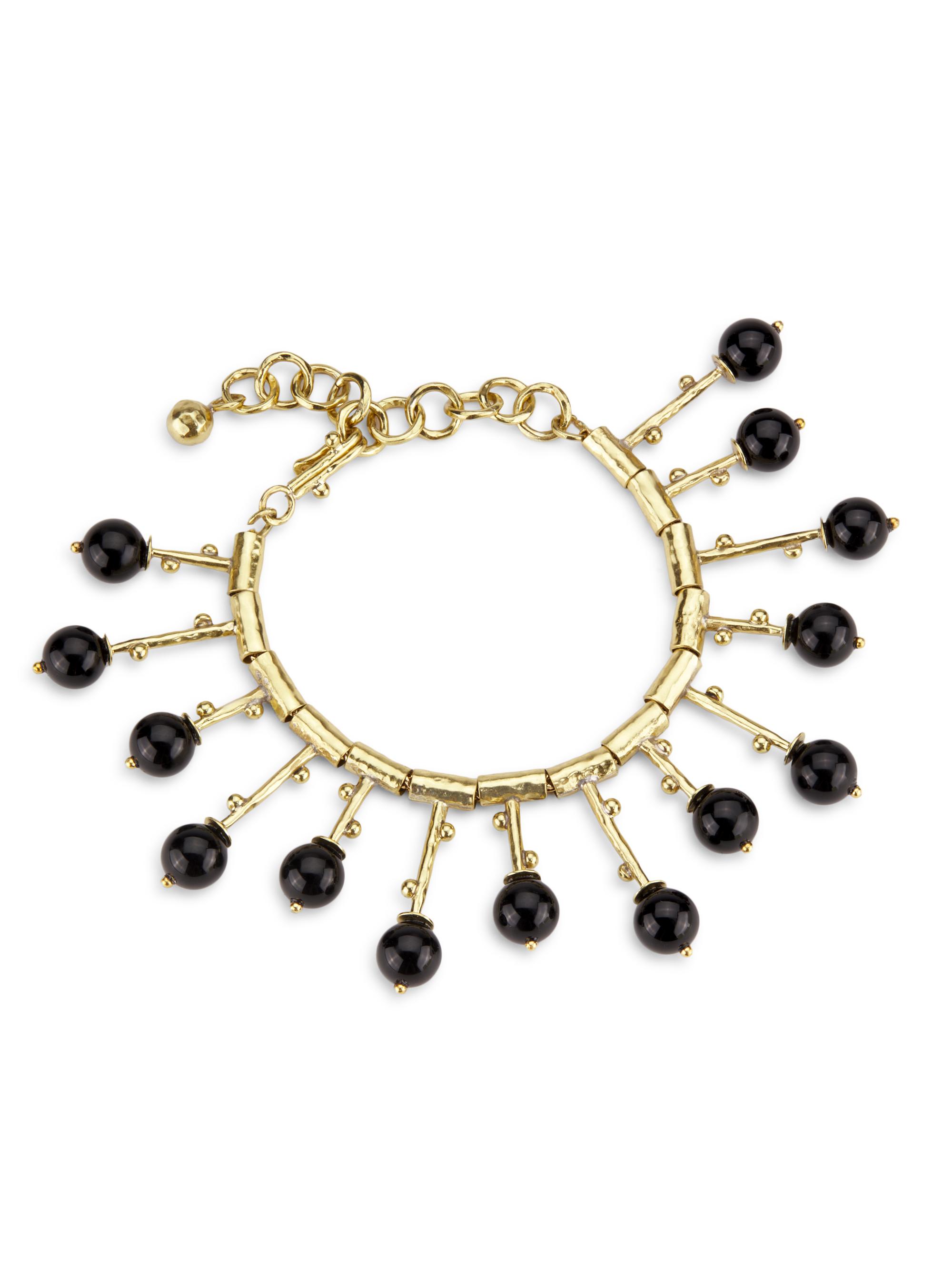 Ulla Johnson Women's Navi Goldtone & Black Onyx Bracelet - Blackonyx