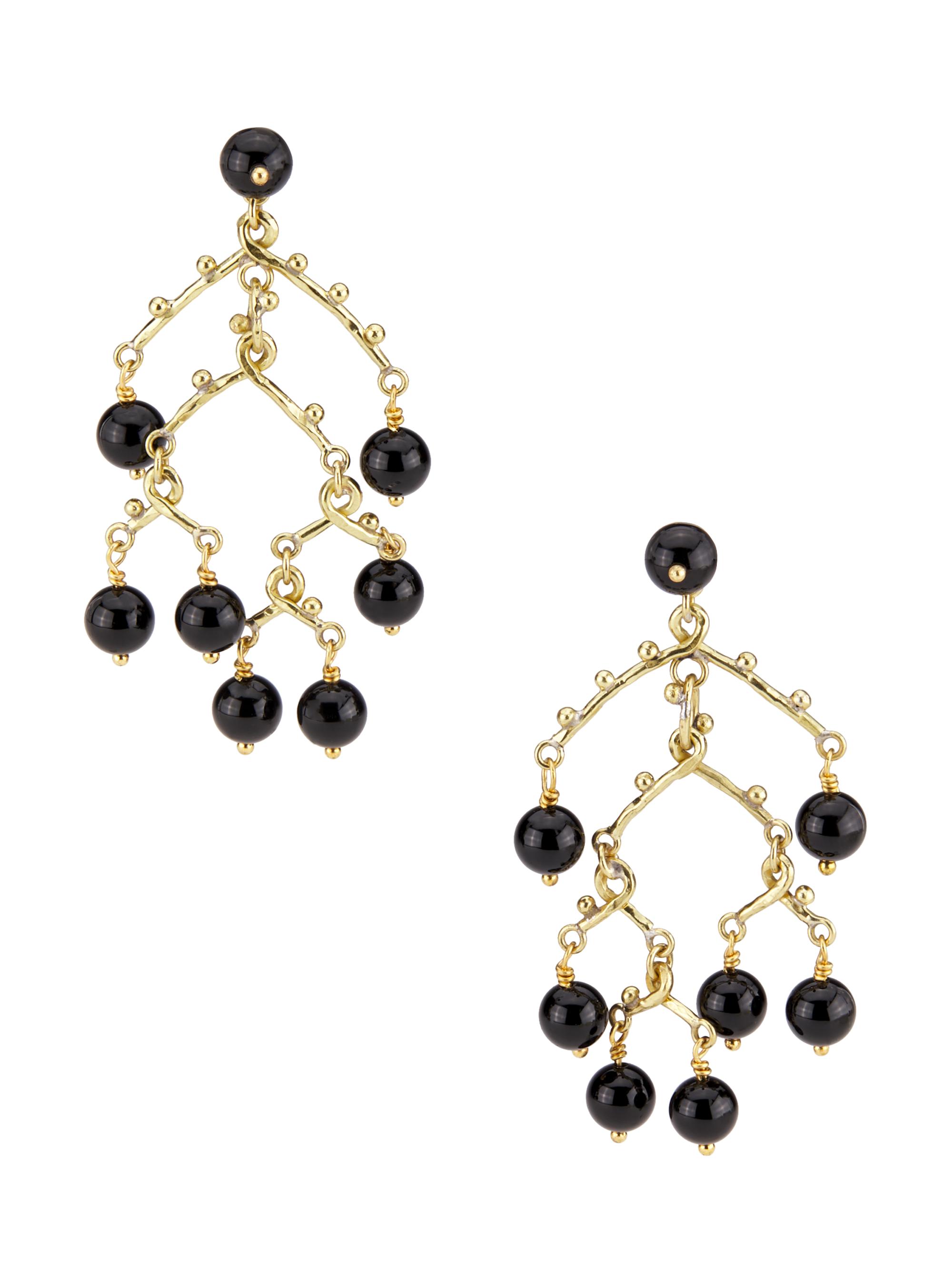 Ulla Johnson Women's Imani Goldtone & Black Onyx Chandelier Earrings - Black Onyx
