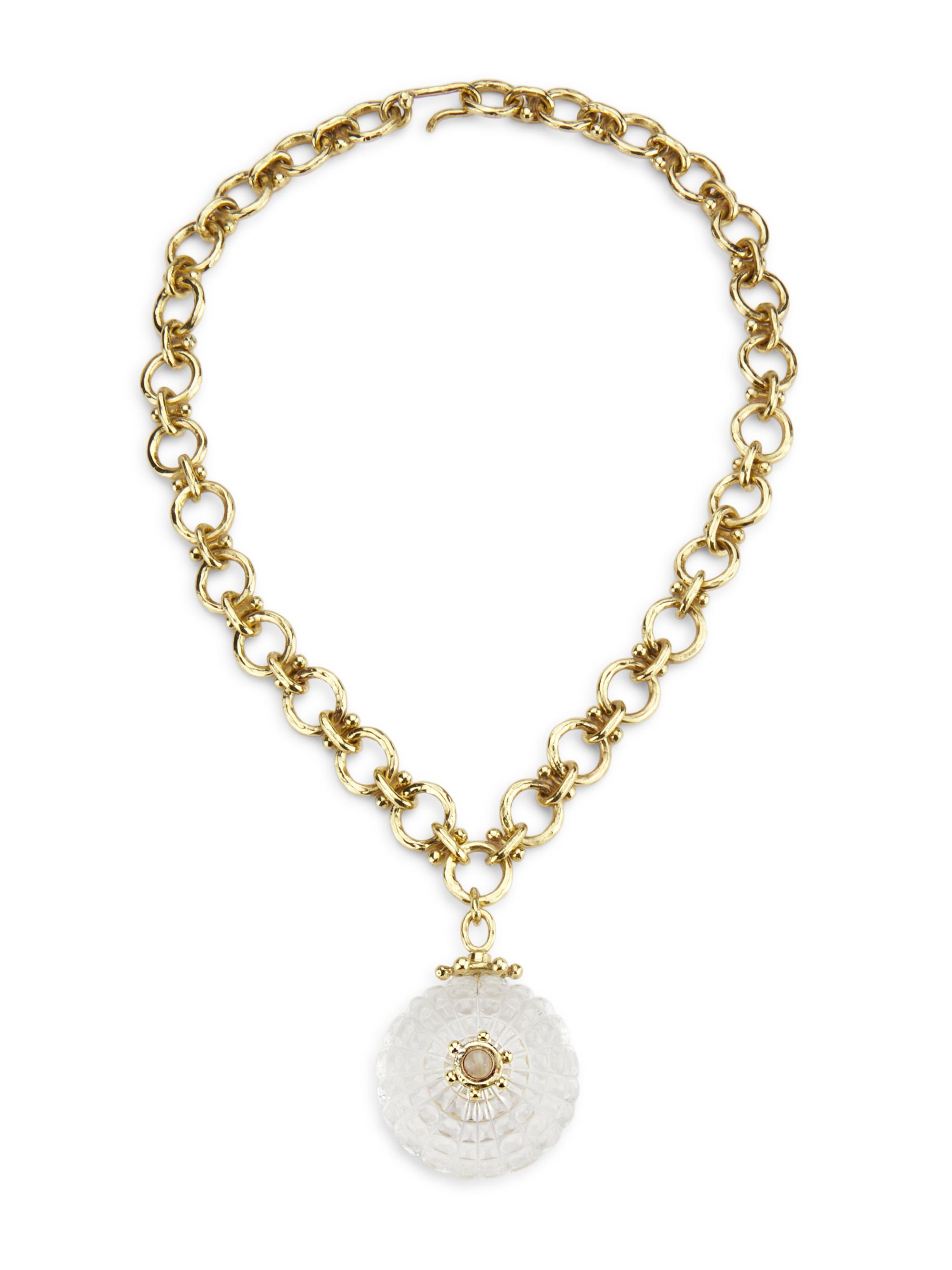 Ulla Johnson Women's Tania Goldtone & Quartz Pendant Necklace - Quartz