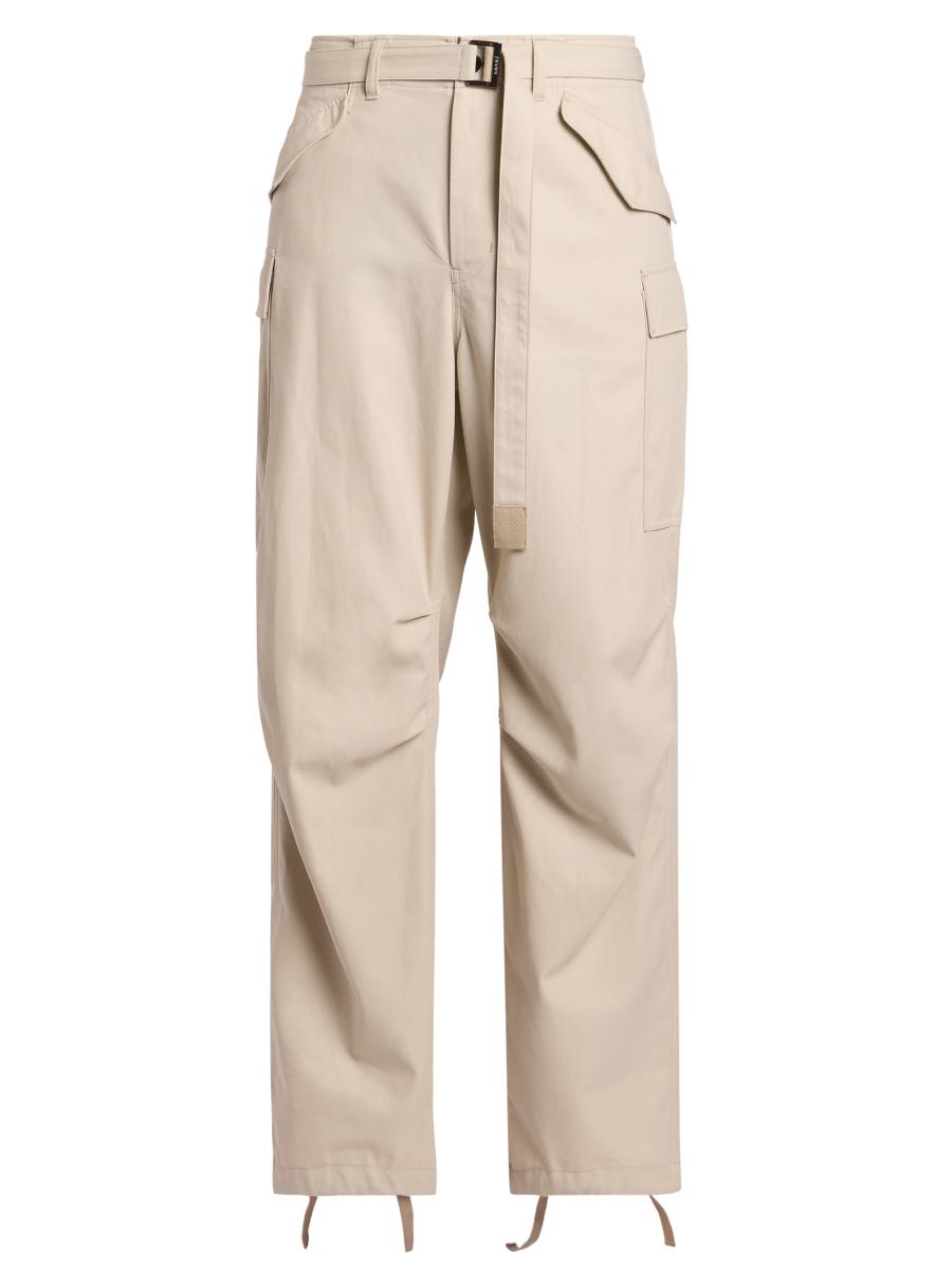 パンツ sacai 19AW OXFORD PANTS CLOPPED Sacai-Cotton-Nylon-Oxford-