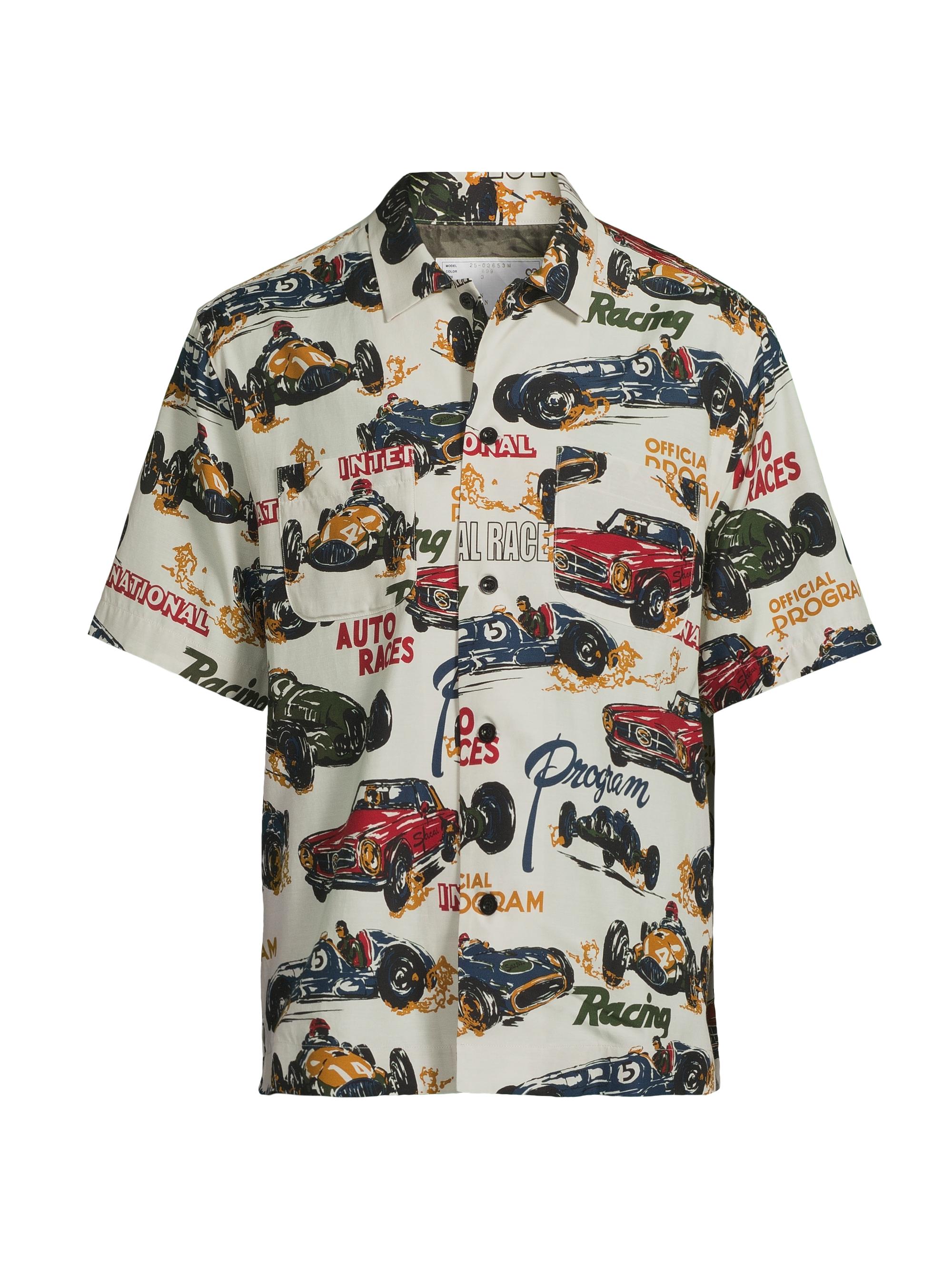 トップス SACAI 25SS Car Race Print Knit Blouson トップス SACAI 25SS Car Race Print Knit Blouson SACAI