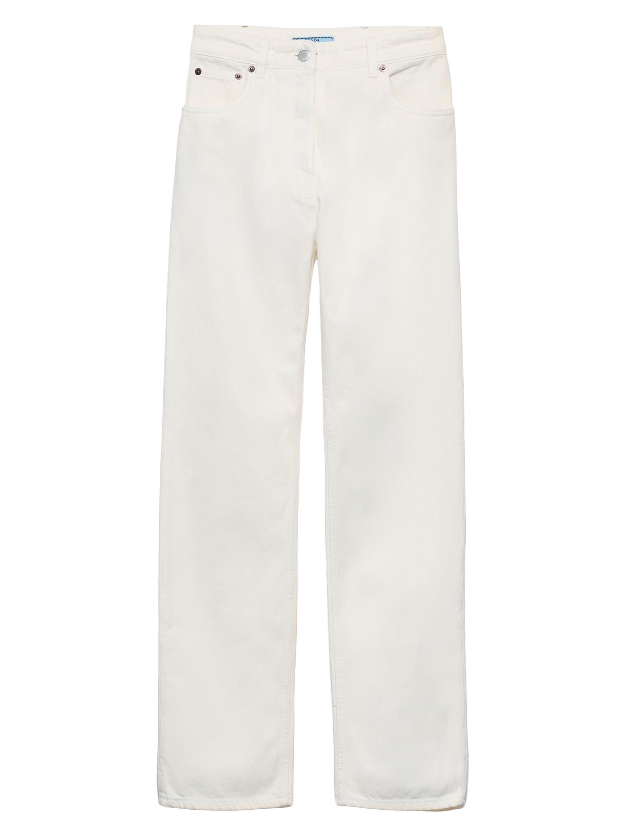 Prada Women's Five-Pocket Denim Jeans - White