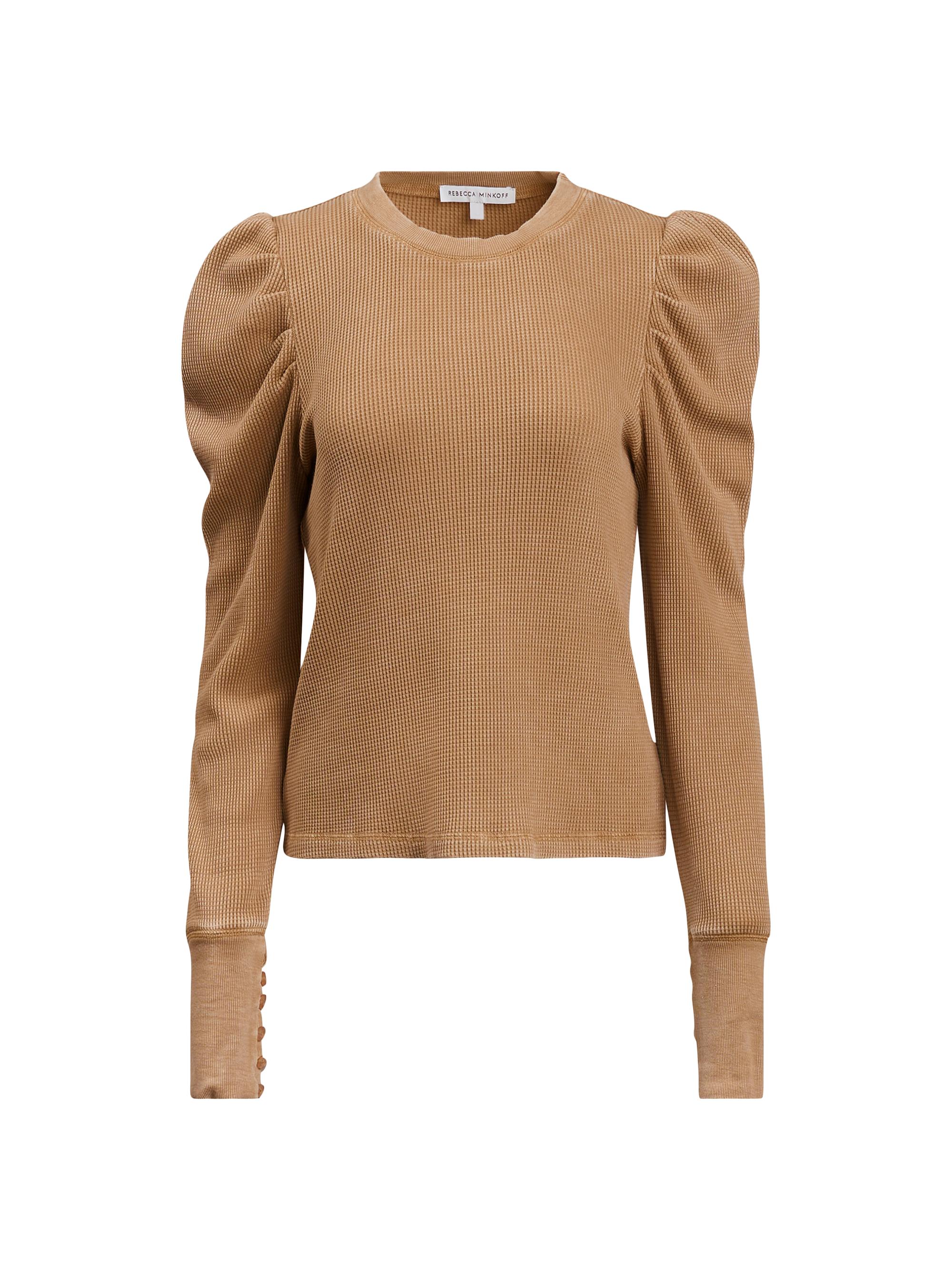 トップス gold button puff sleeve knit gold button puff sleeve knit – andequal