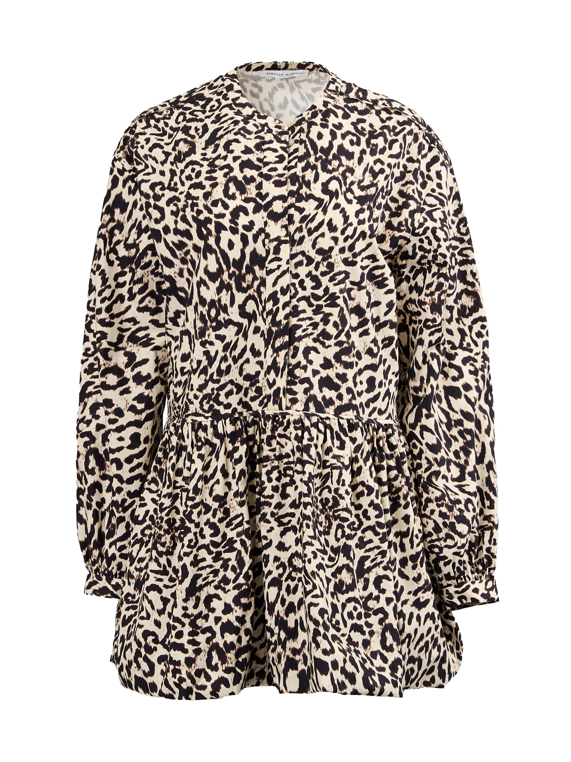 Rebecca Minkoff Women's Khloe Leopard Flowy Minidress - Chalk Leopard Swirl