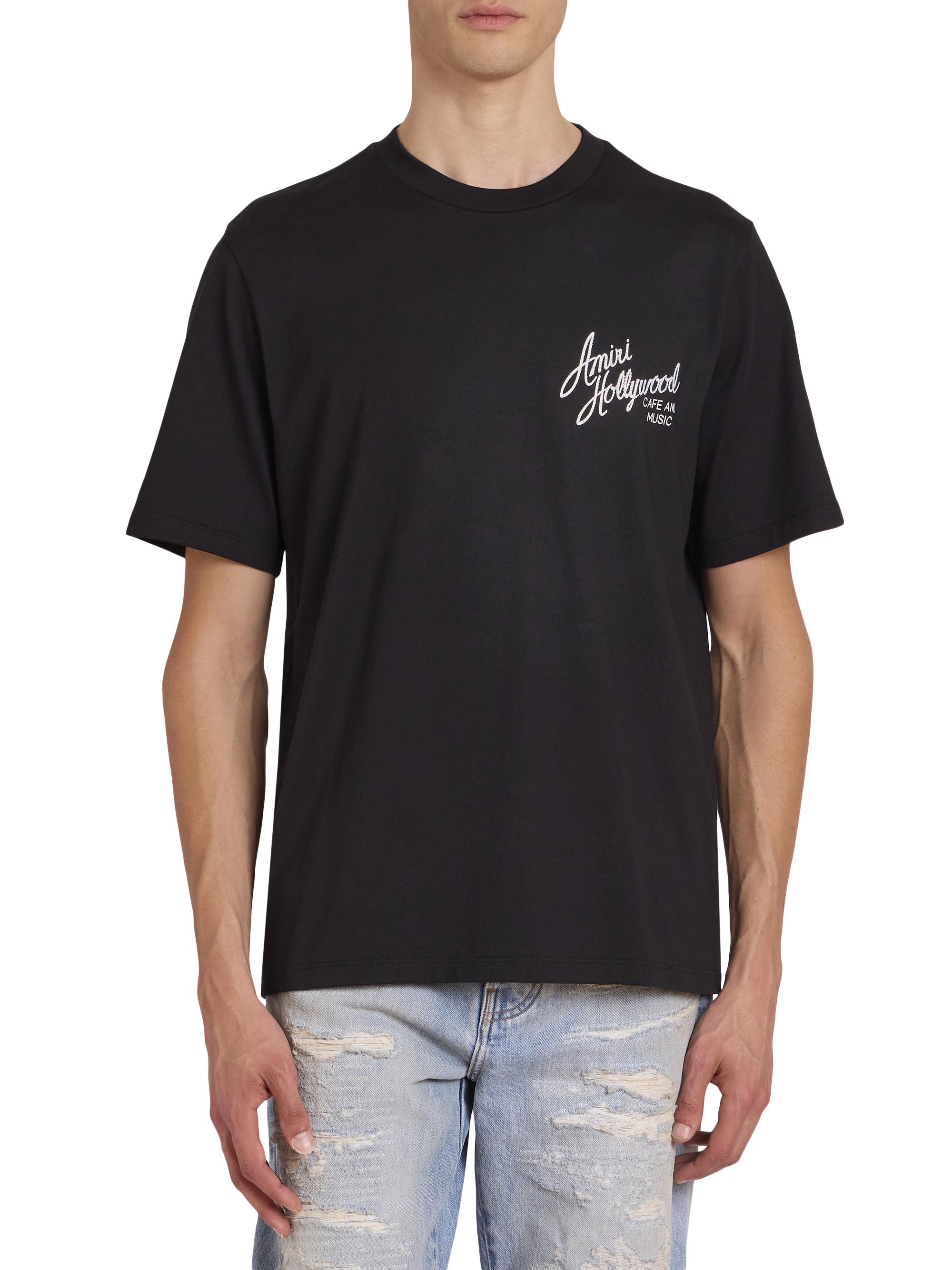 Amiri Hollywood Cotton Crewneck T-Shirt | Saks Fifth Avenue