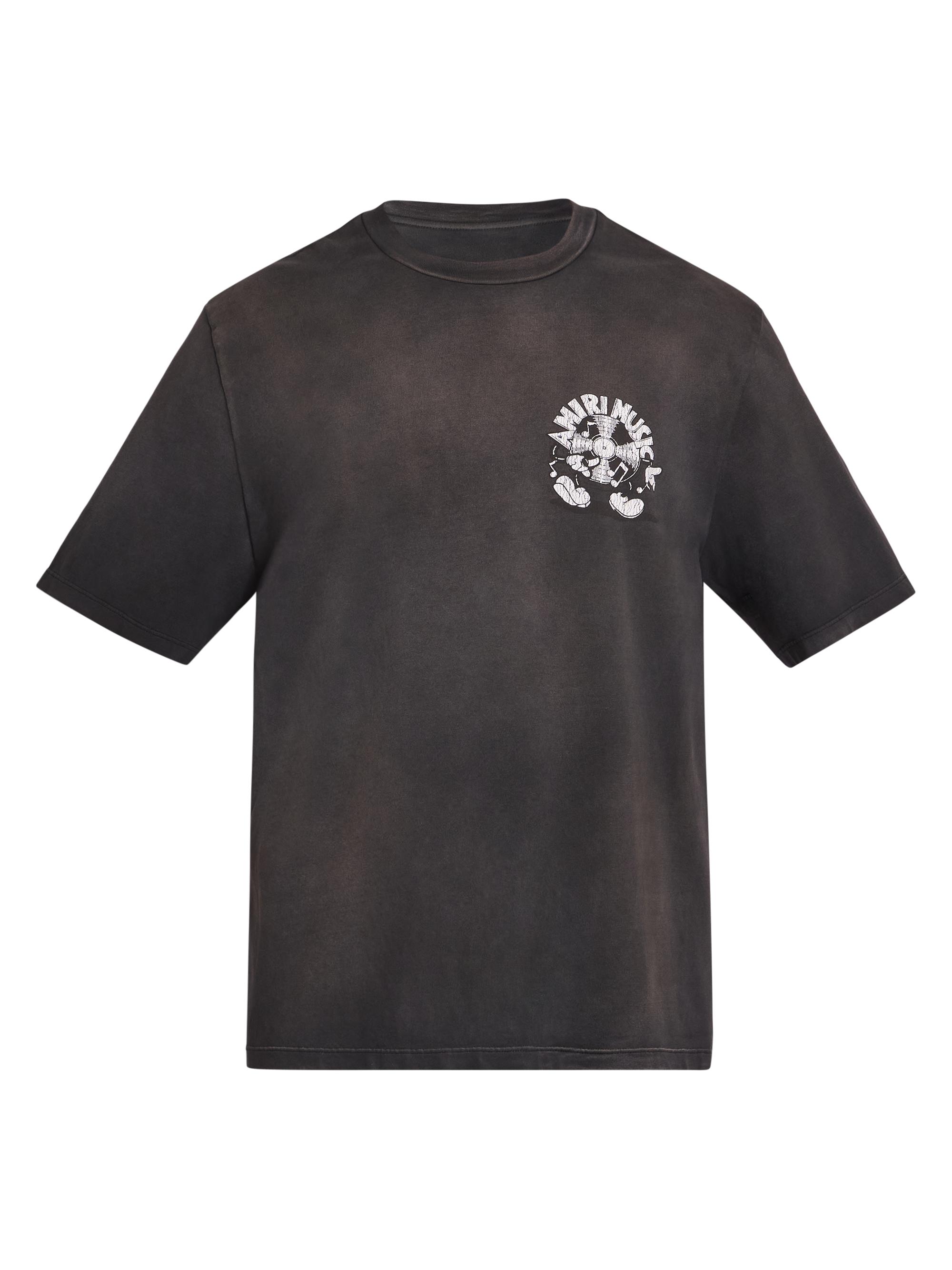 amiri tシャツ ブラック Amiri Music Record Cotton Crewneck T-Shirt | Saks Fifth Avenue