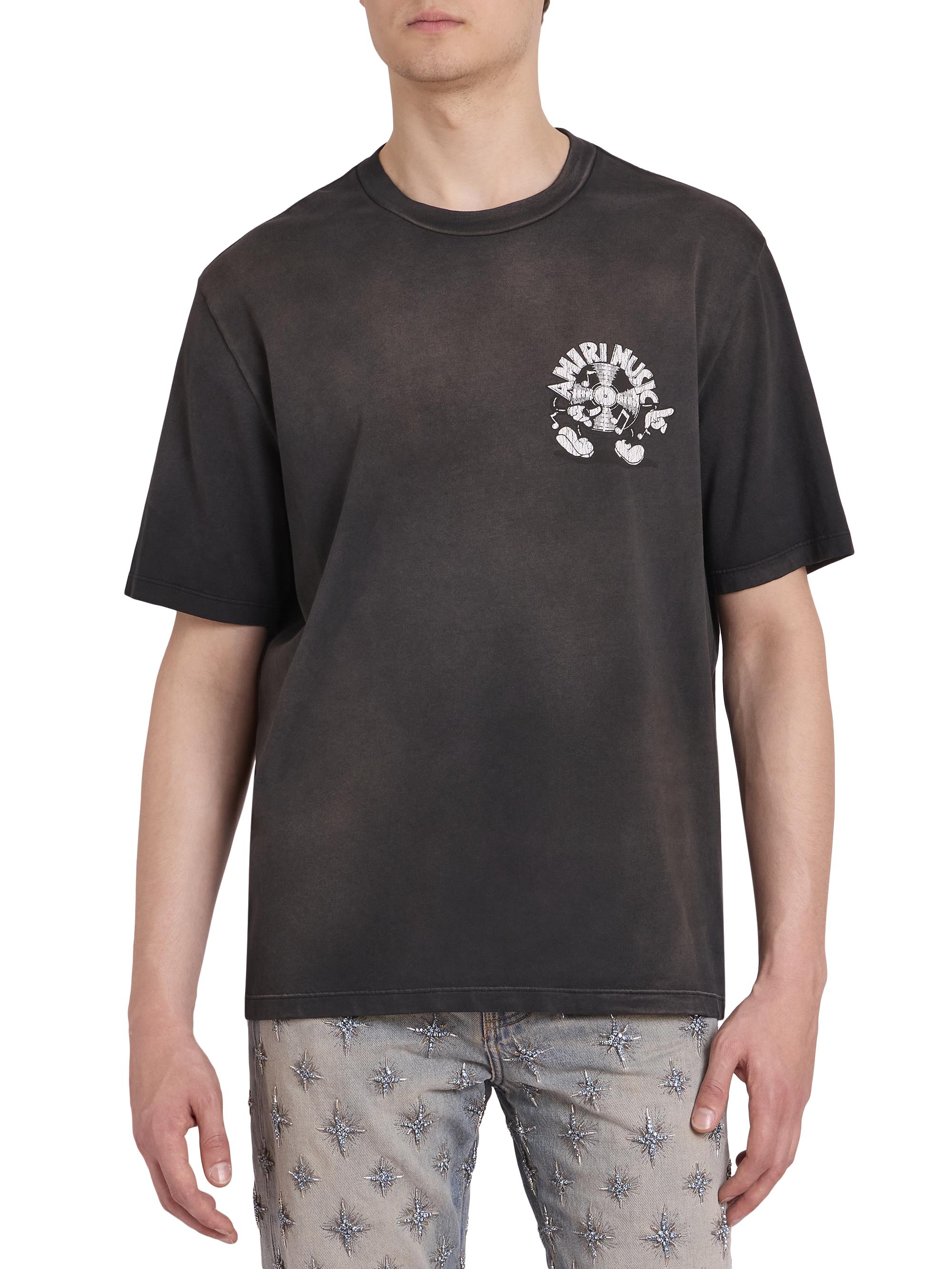 トップス AMIRI Amiri Music Record Cotton Crewneck T-Shirt | Saks Fifth Avenue