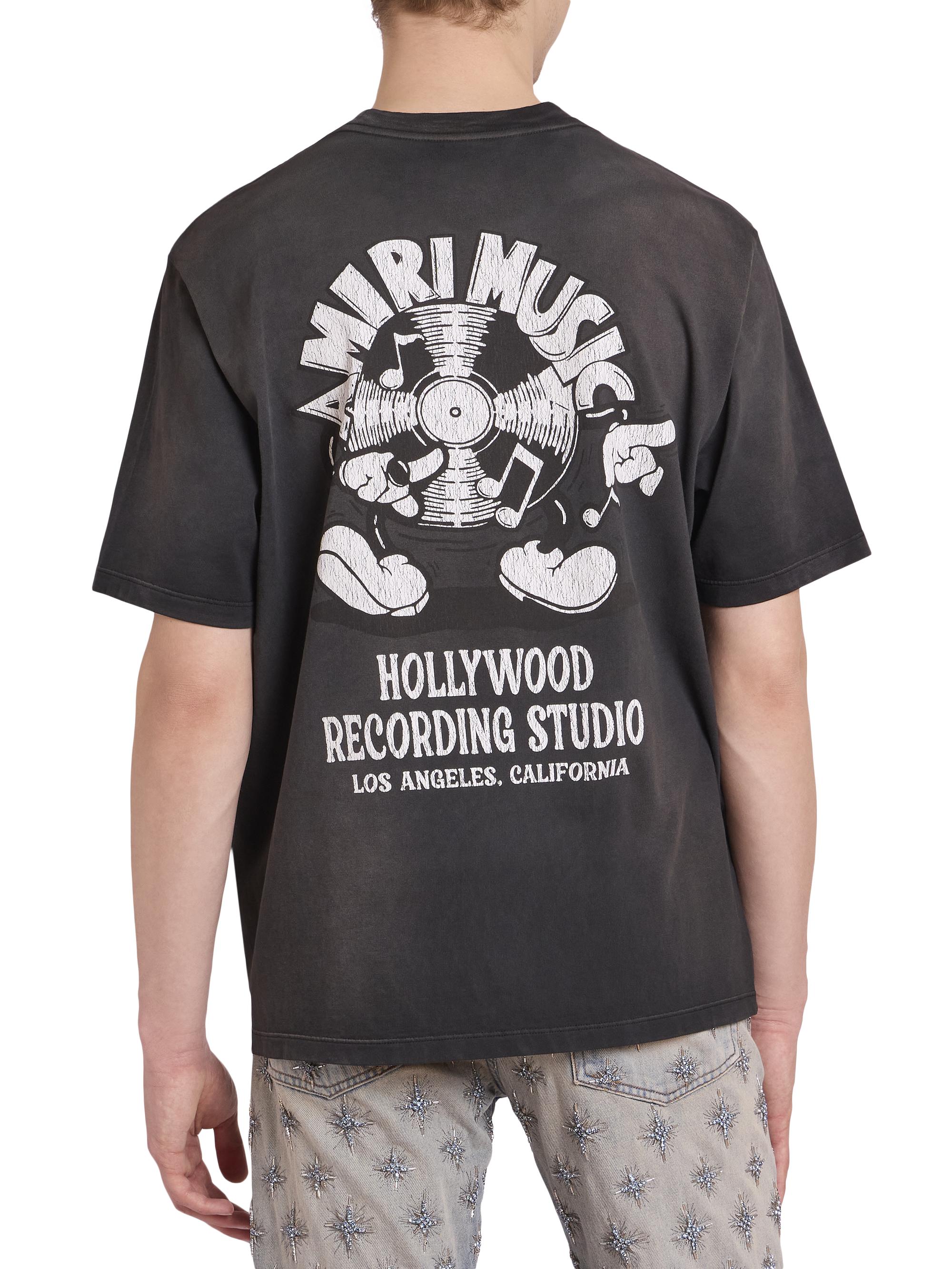 AMIRI ロゴ Music Record プリント コットン Tシャツ 人気 Amiri Music Record Cotton Crewneck T-Shirt | Saks Fifth Avenue