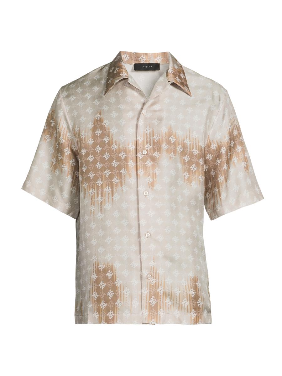 Amiri シャツ Amiri Men's Club Amiri Crochet Short-Sleeve Shirt | Neiman Marcus