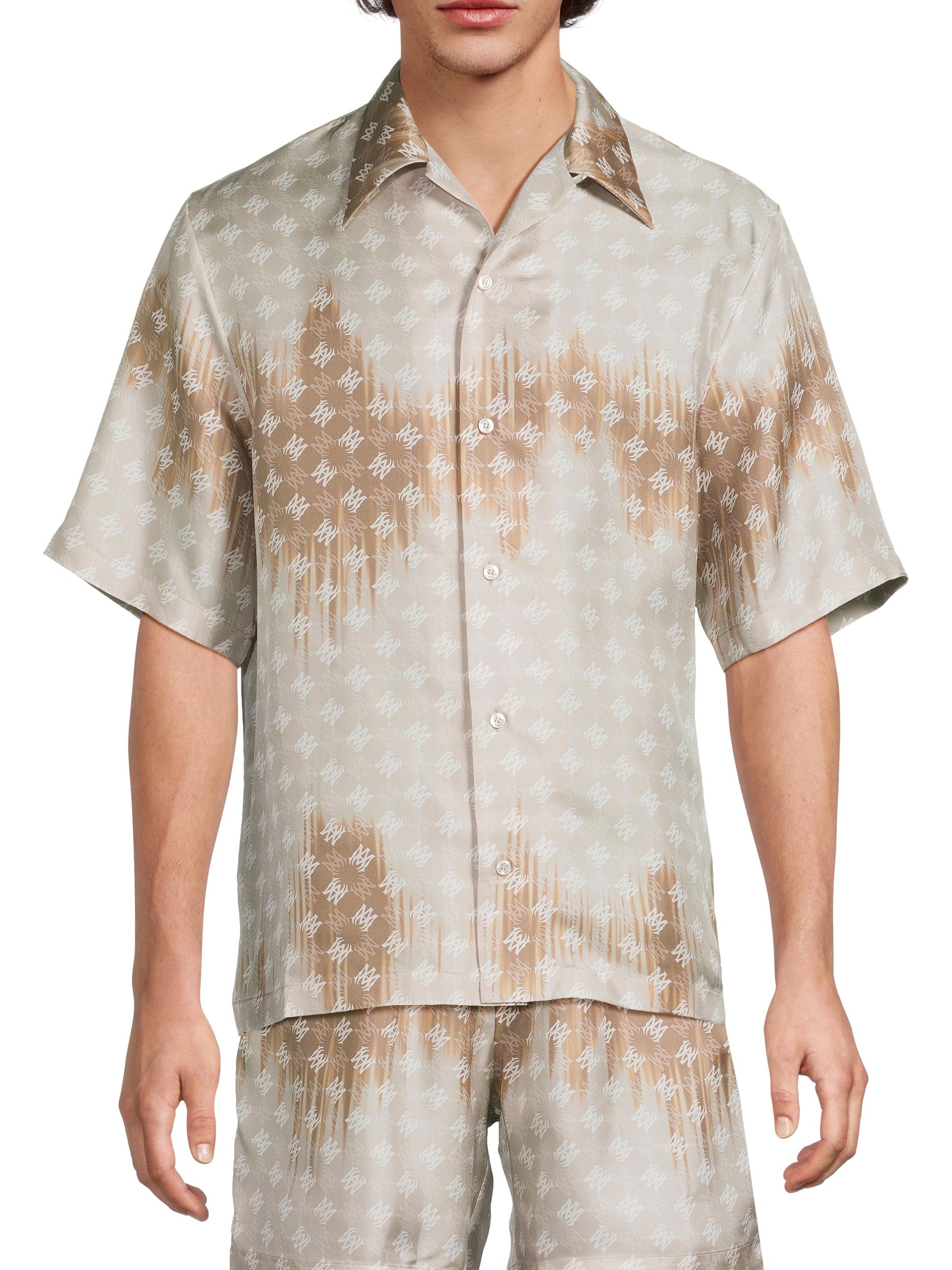 Amiri MA Quad Bleached Camp Shirt | Saks Fifth Avenue