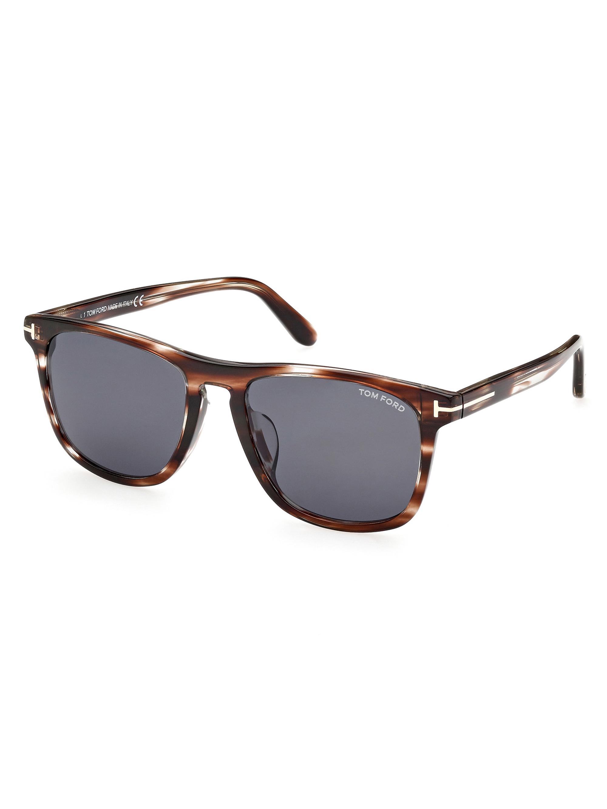 TOM FORD Men's 56MM Square Sunglasses - Brown Grey