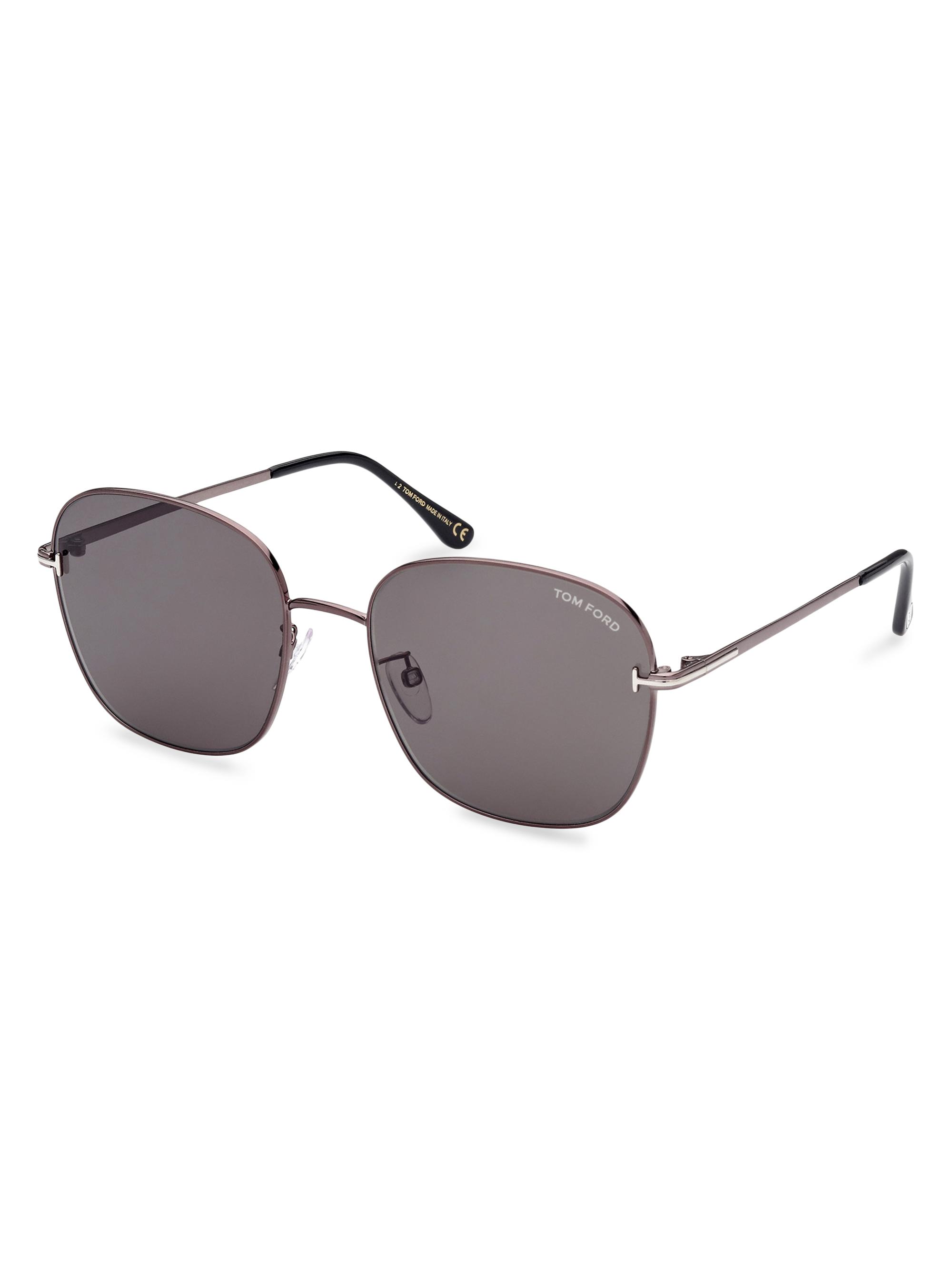 TOM FORD Men's 59MM Round Sunglasses - Black Grey