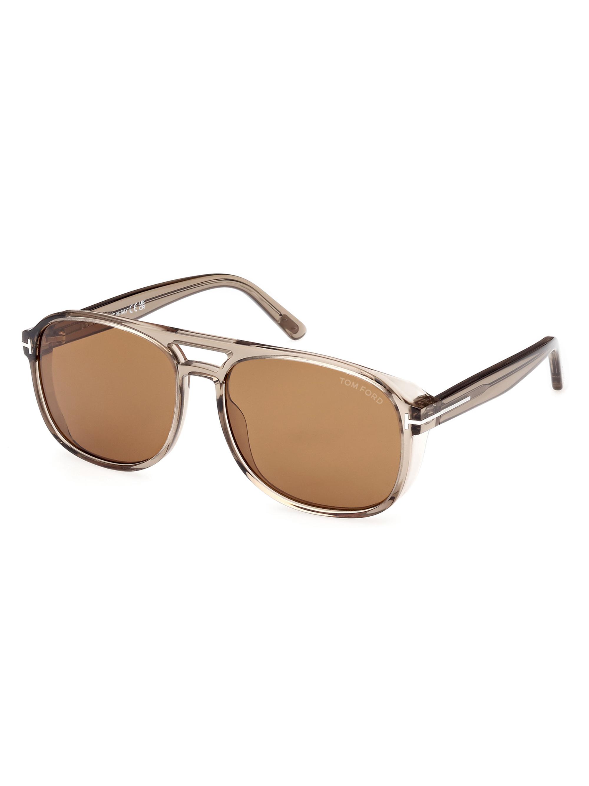 TOM FORD Men's 58MM Pilot Sunglasses - Light Brown