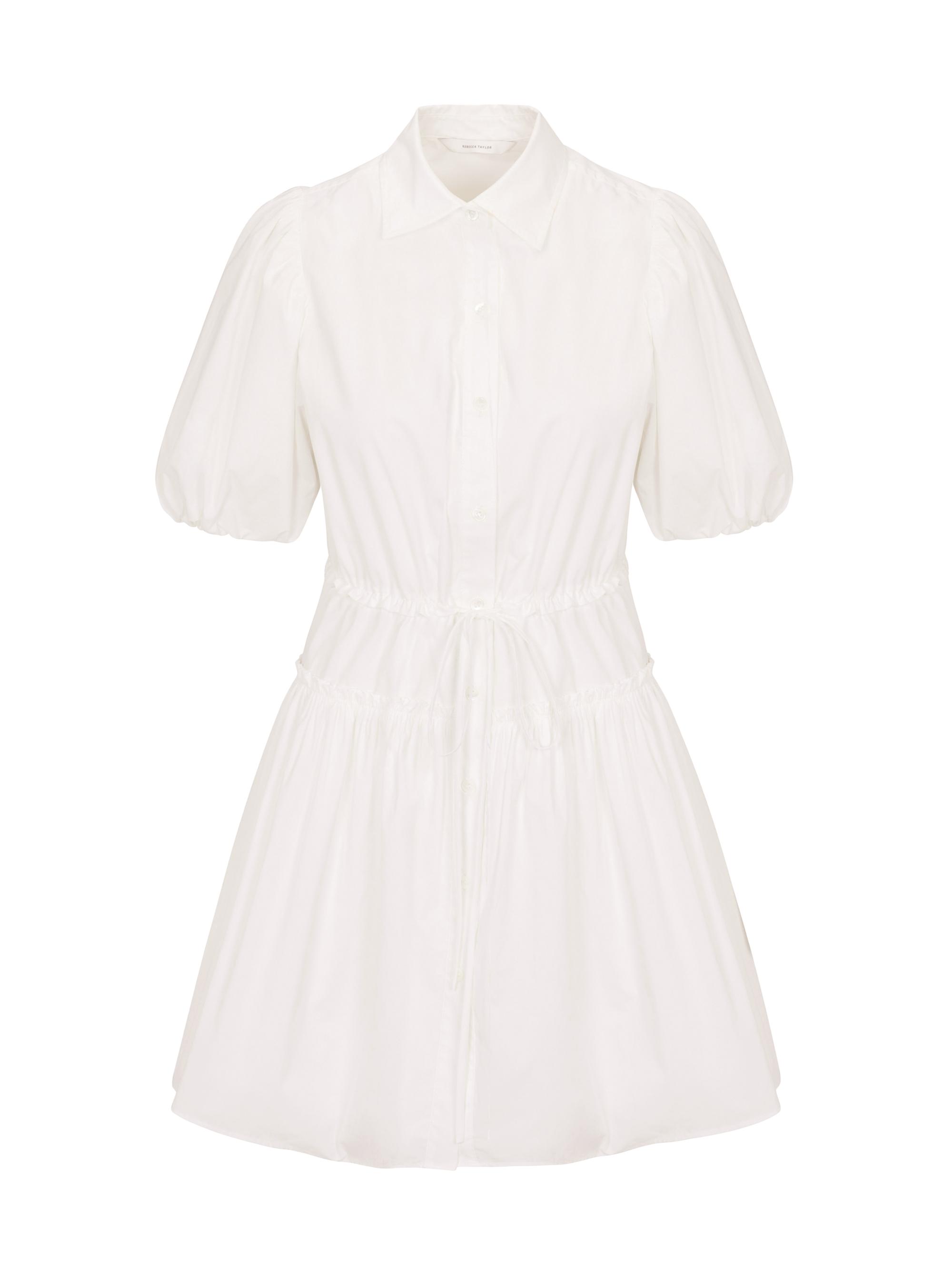 Rebecca Taylor Women's Yara Cotton Shirtdress - Milk