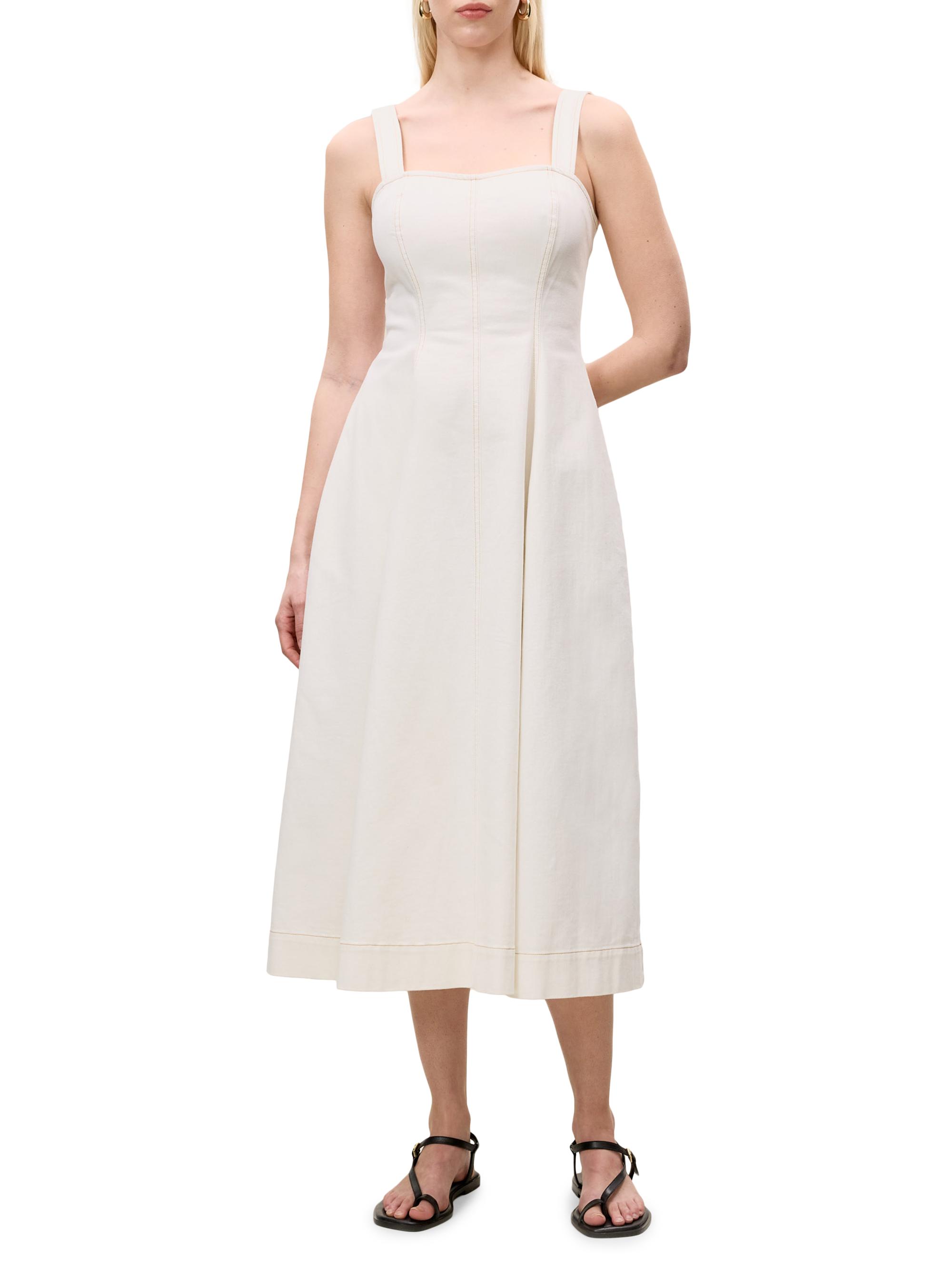 Rebecca Taylor Women's Cora Denim Fit & Flare Midi-Dress - Eggshell Wash