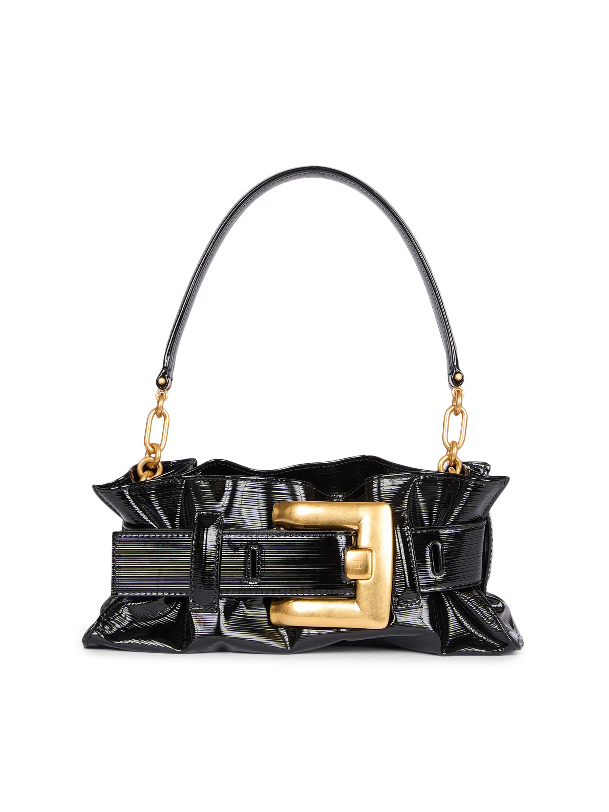 Balmain Women's Anthem Mini Leather Shoulder Bag - Noir