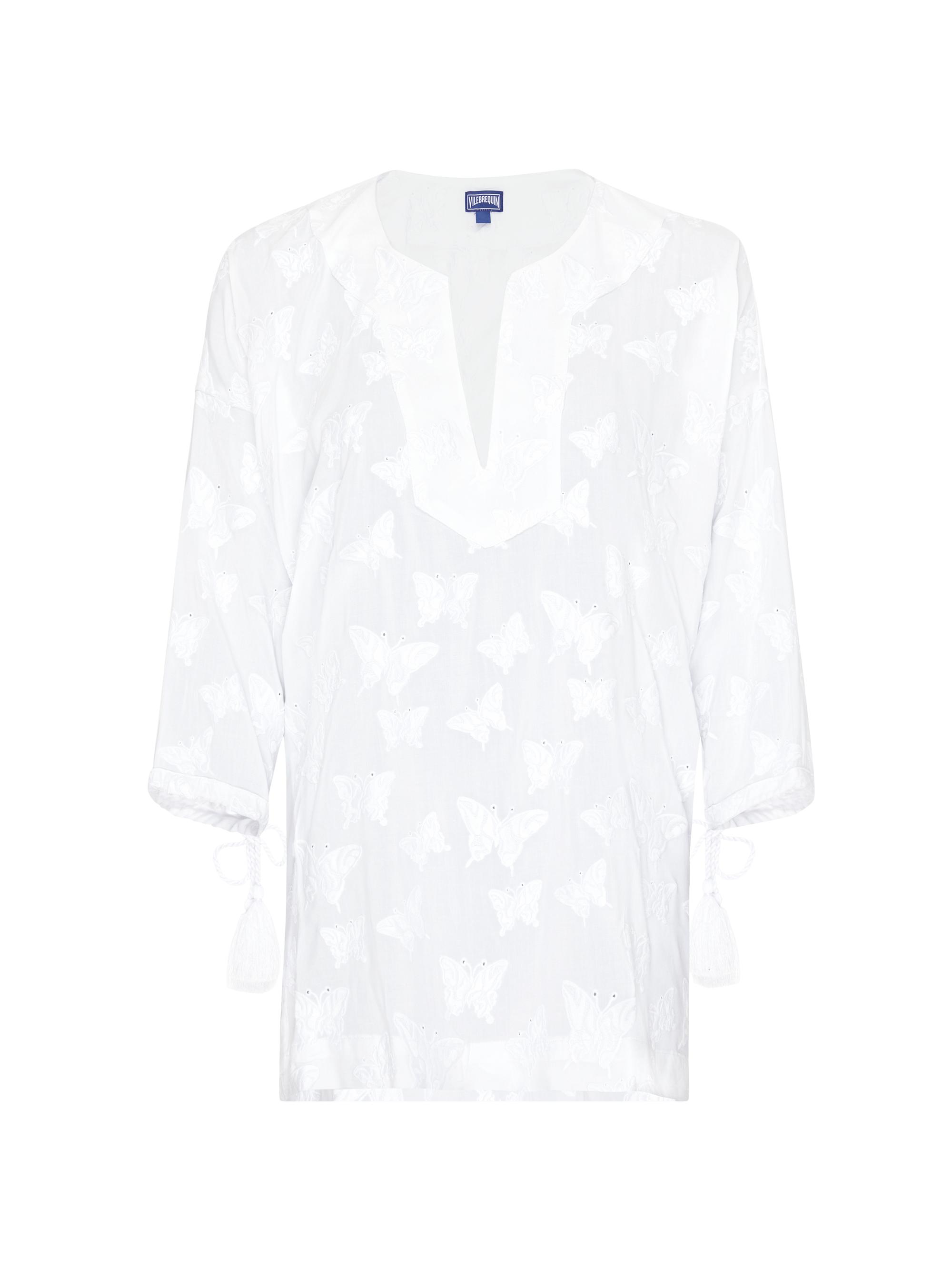 Vilebrequin Women's Butterfly-Embroidered Swim Cover-Up Minidress - Blanc White