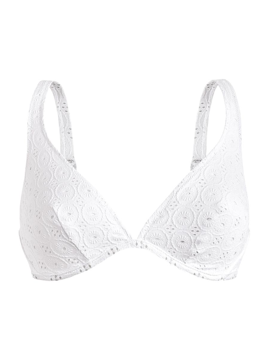 Vilebrequin Women's Broderie Anglaise Underwire Bikini Top In Blanc White