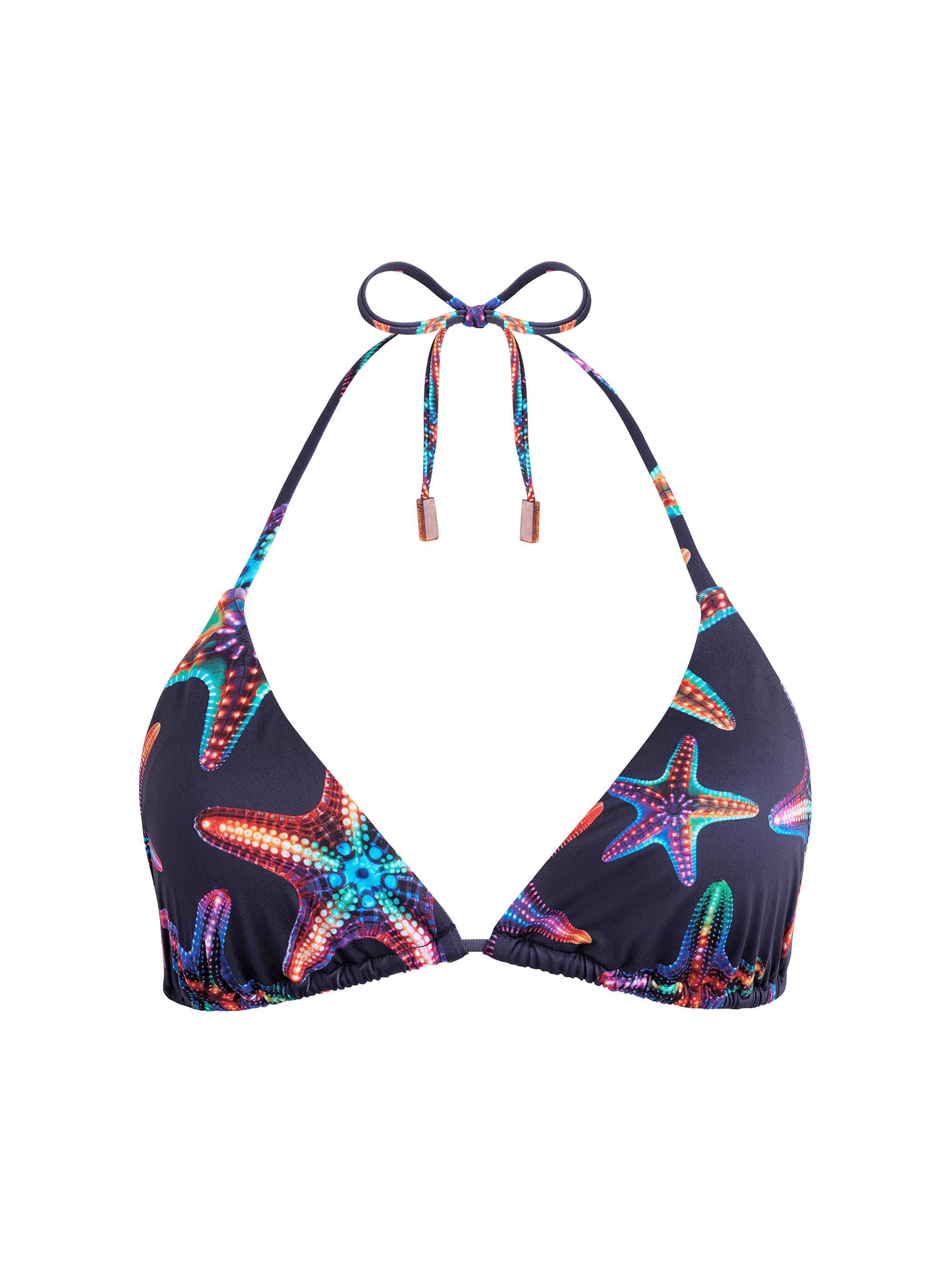 Vilebrequin Women's Disco Stars Printed Bikini Top - Blue Marine Navy