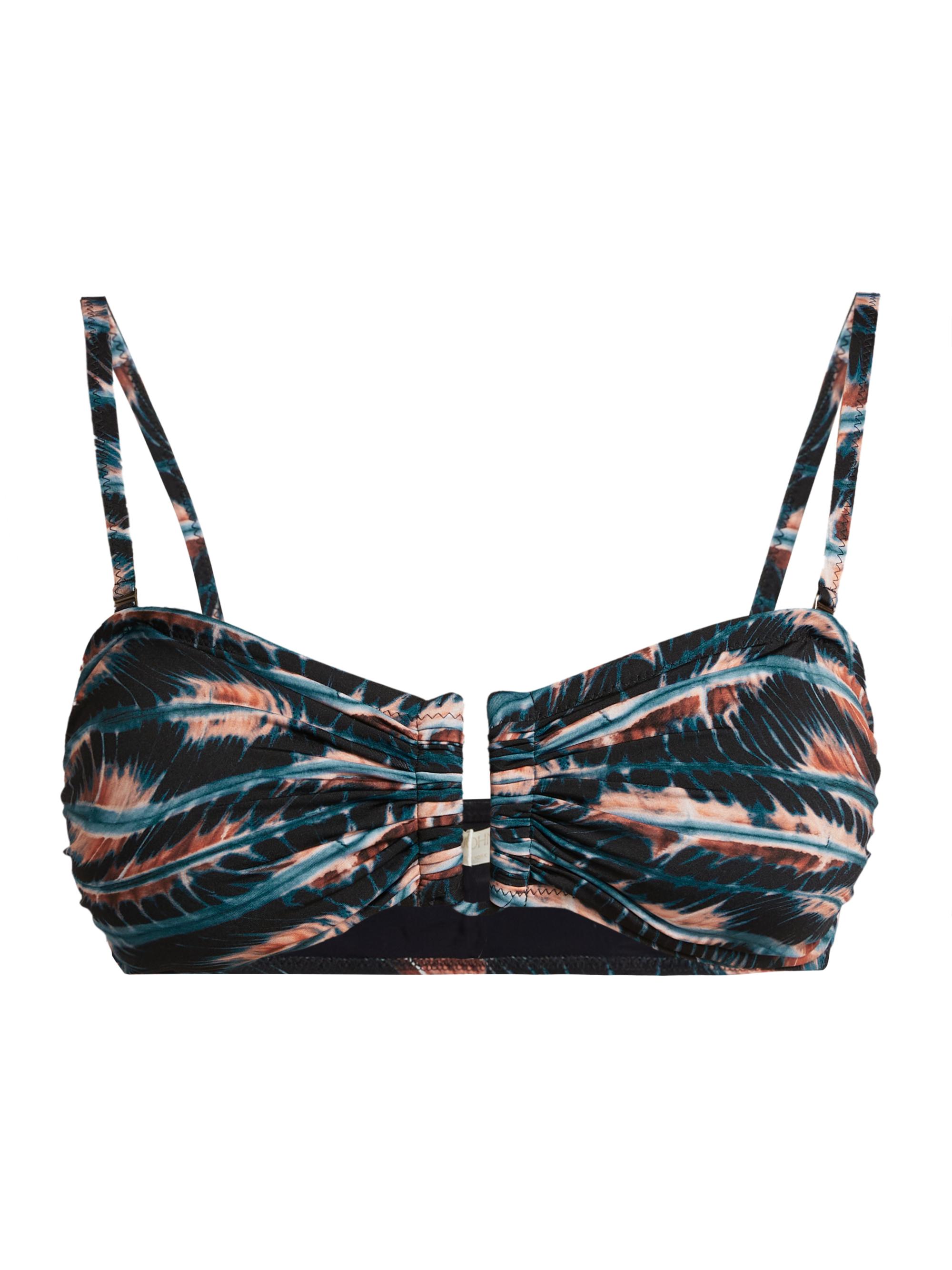 Ulla Johnson Women's Santorini Tie-Dye Hardware Bikini Top - Lazuli