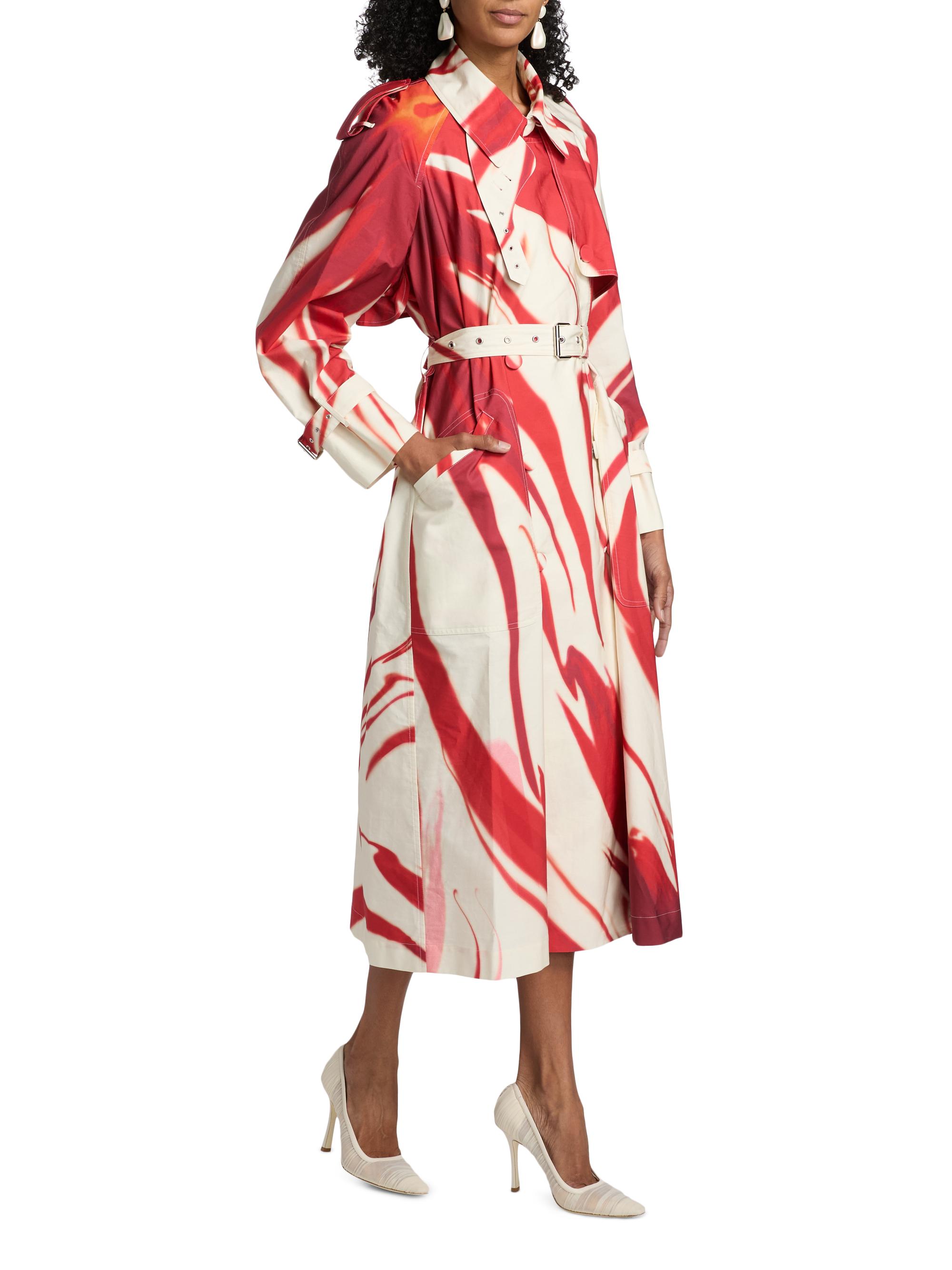 Dries Van Noten Risto Swirl Print Trench Coat | Saks Fifth Avenue