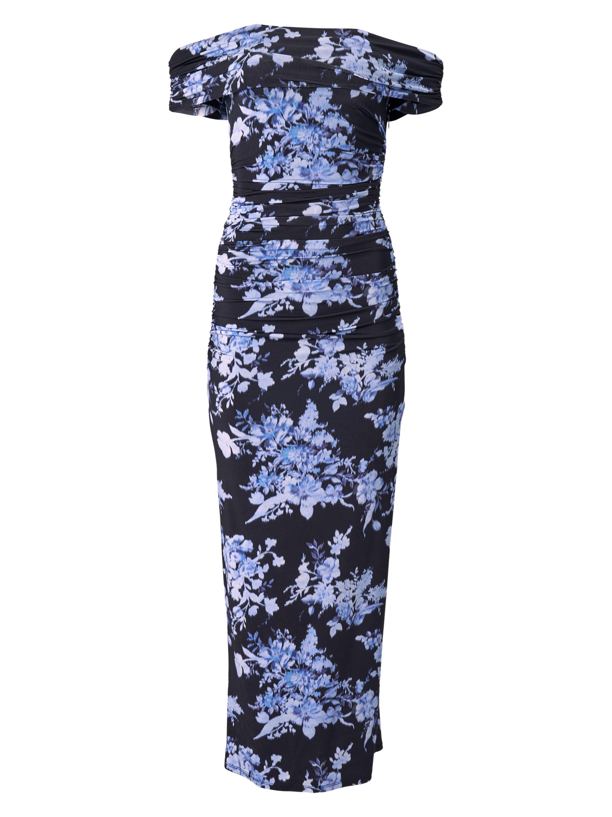 Carolina Herrera Women's Cabana Floral Off-The-Shoulder Gathered Midi-Dress - Midnight Multi